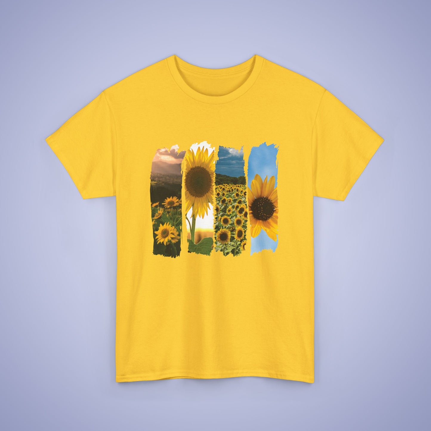 Sunflower Lover Spring Brush Stroke Photographic Unisex Oversized T Shirt
