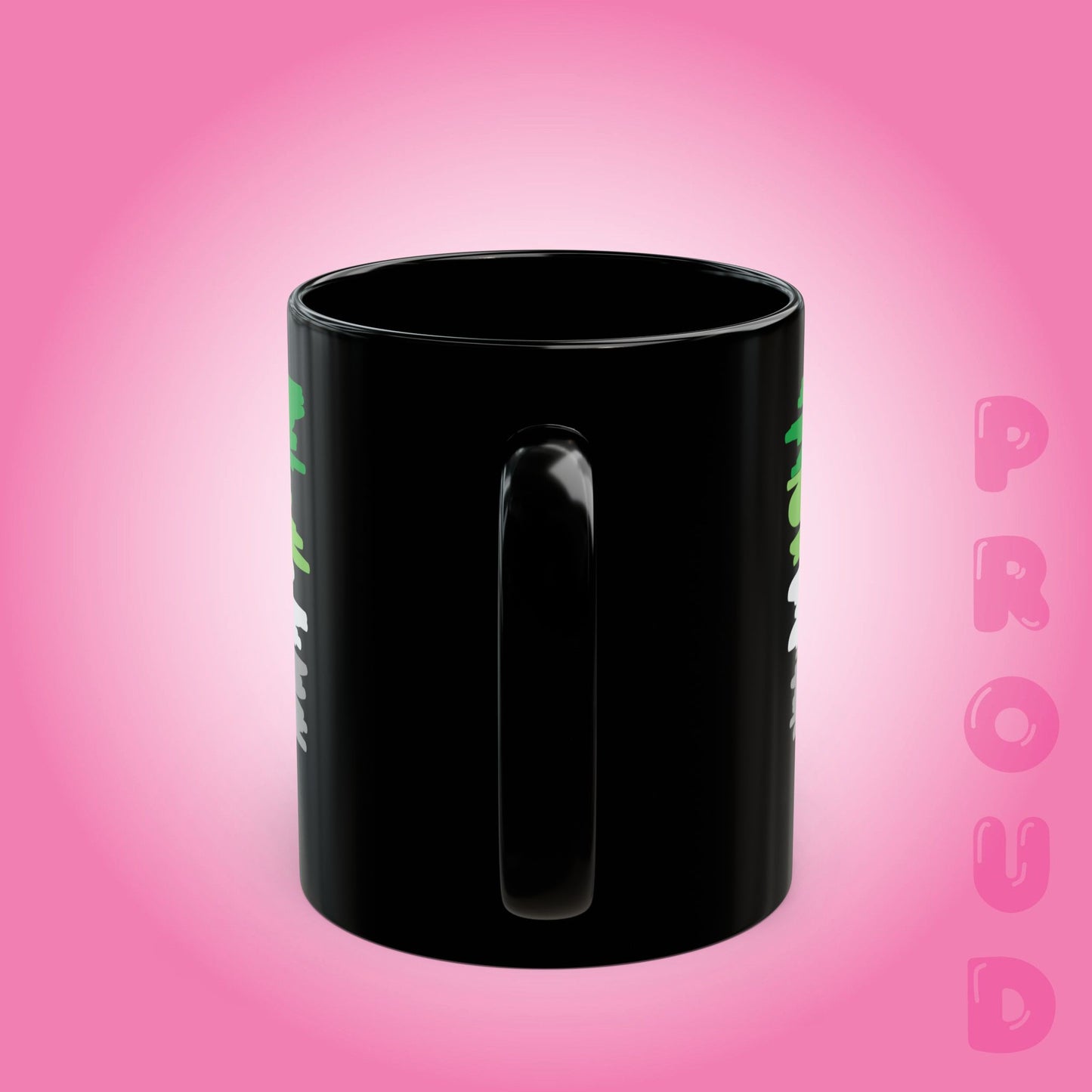 Aromantic Pride Month LGBTQ Black 11oz or 15oz Coffee Mug
