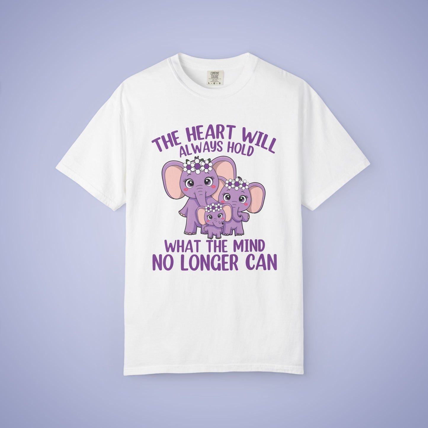 The Heart Will Always Hold What the Mind No Longer Can Alzheimers Awareness Comfort Colors T Shirt Unisex