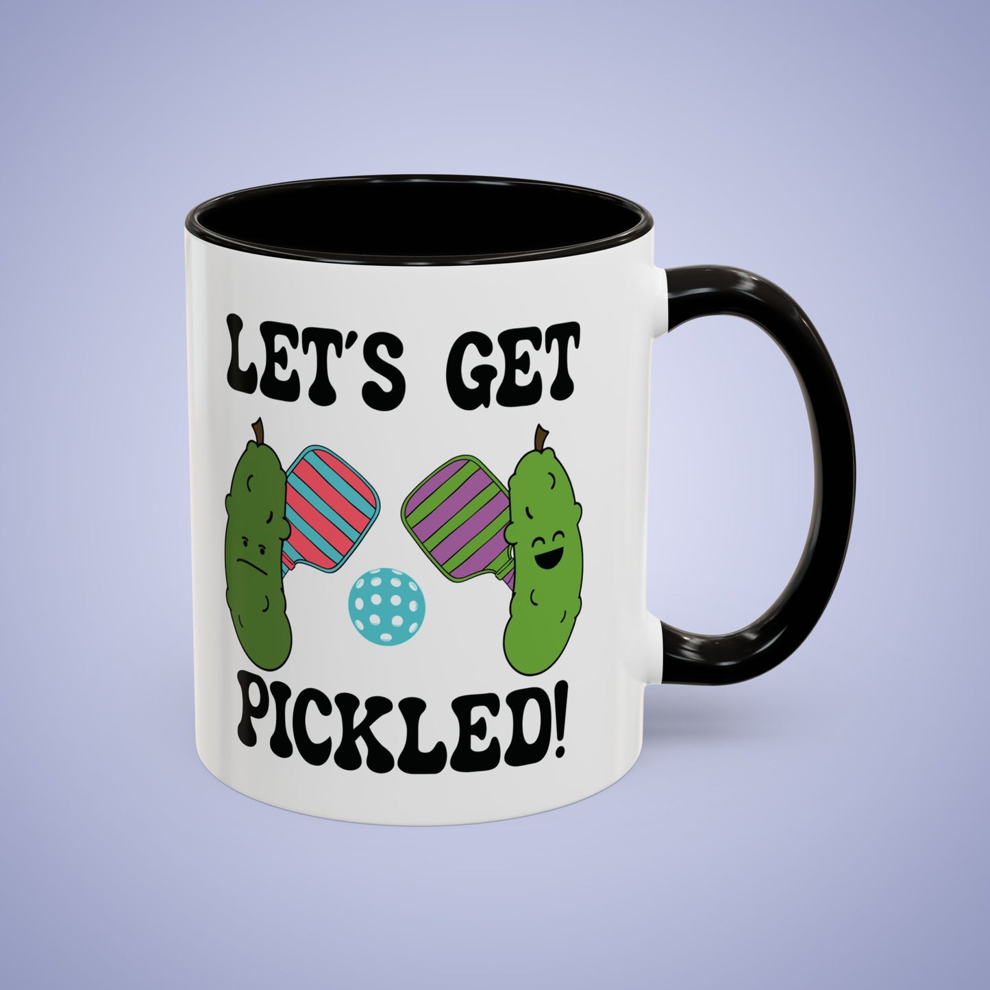 Lets Get Pickled Pickleball Fun Colorful Pickle Lover Gift Coffee Mug