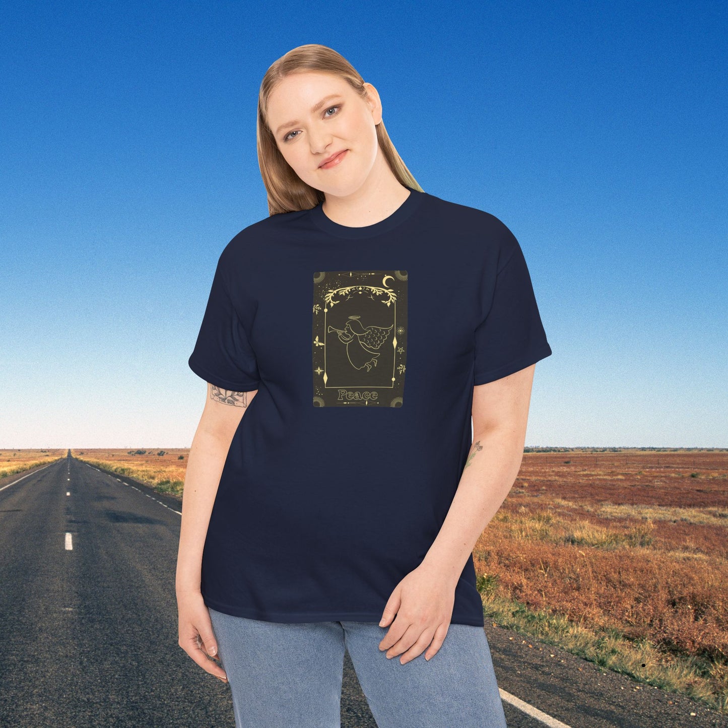 Christmas Angel Peace Tarot Card Lover Unisex T Shirt