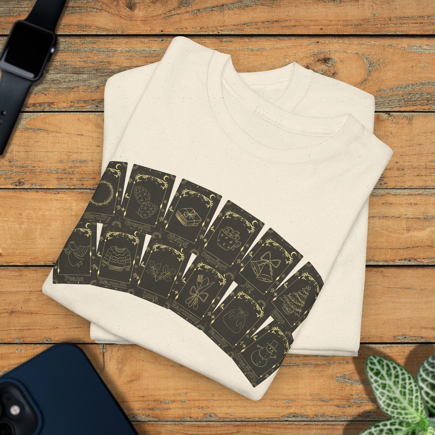 Christmas Deck of Tarot Cards Unisex T Shirt