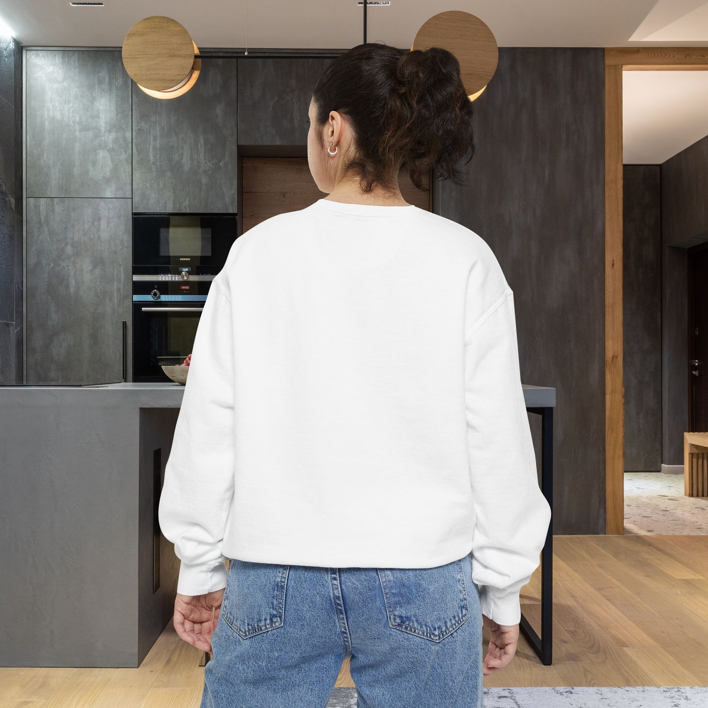 Blessed to be Your Chef White Thanksgiving Patterned Word Art Comfort Sweatshirt Unisex