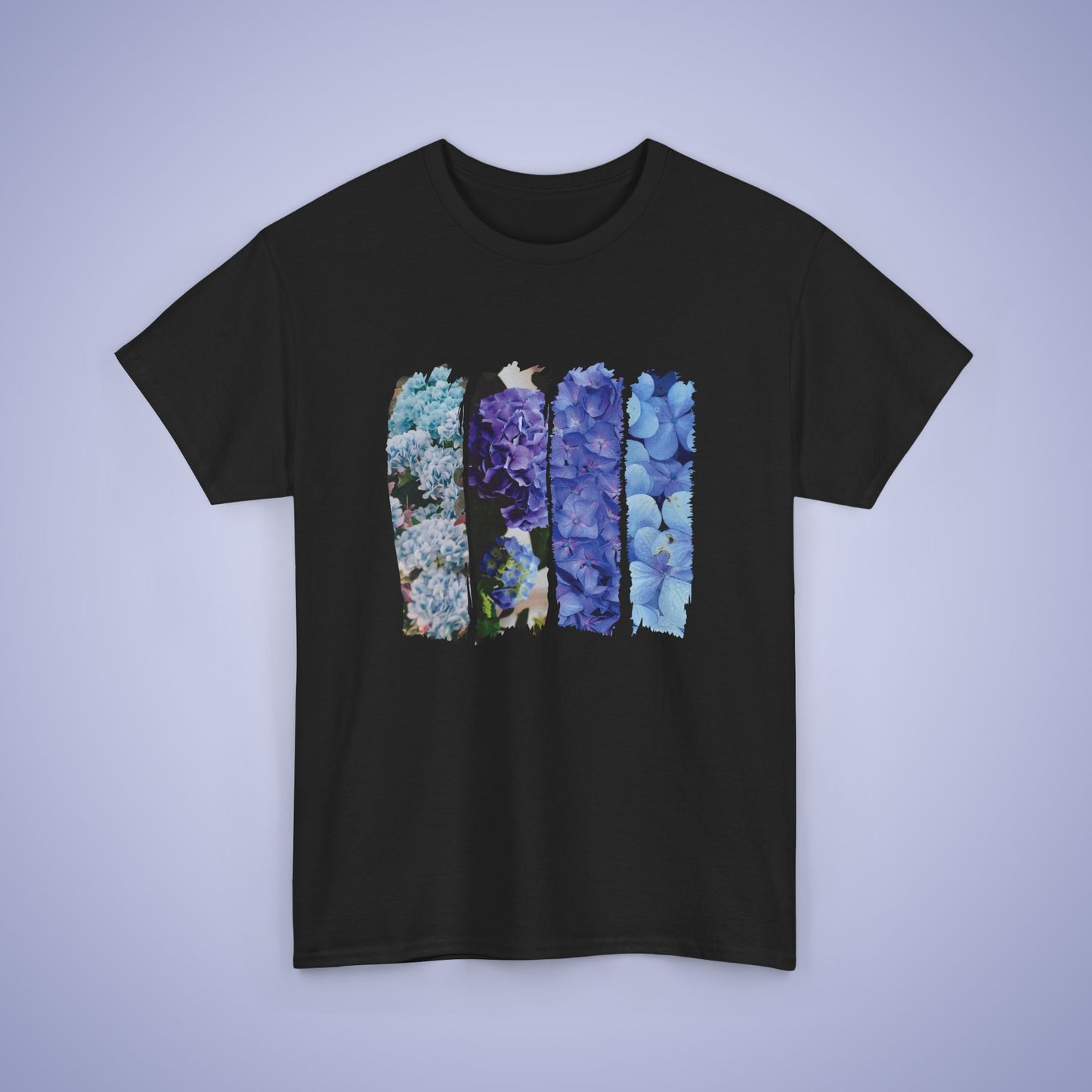Blue Hydrangea Lover Spring Brush Stroke Photographic Unisex Oversized T Shirt