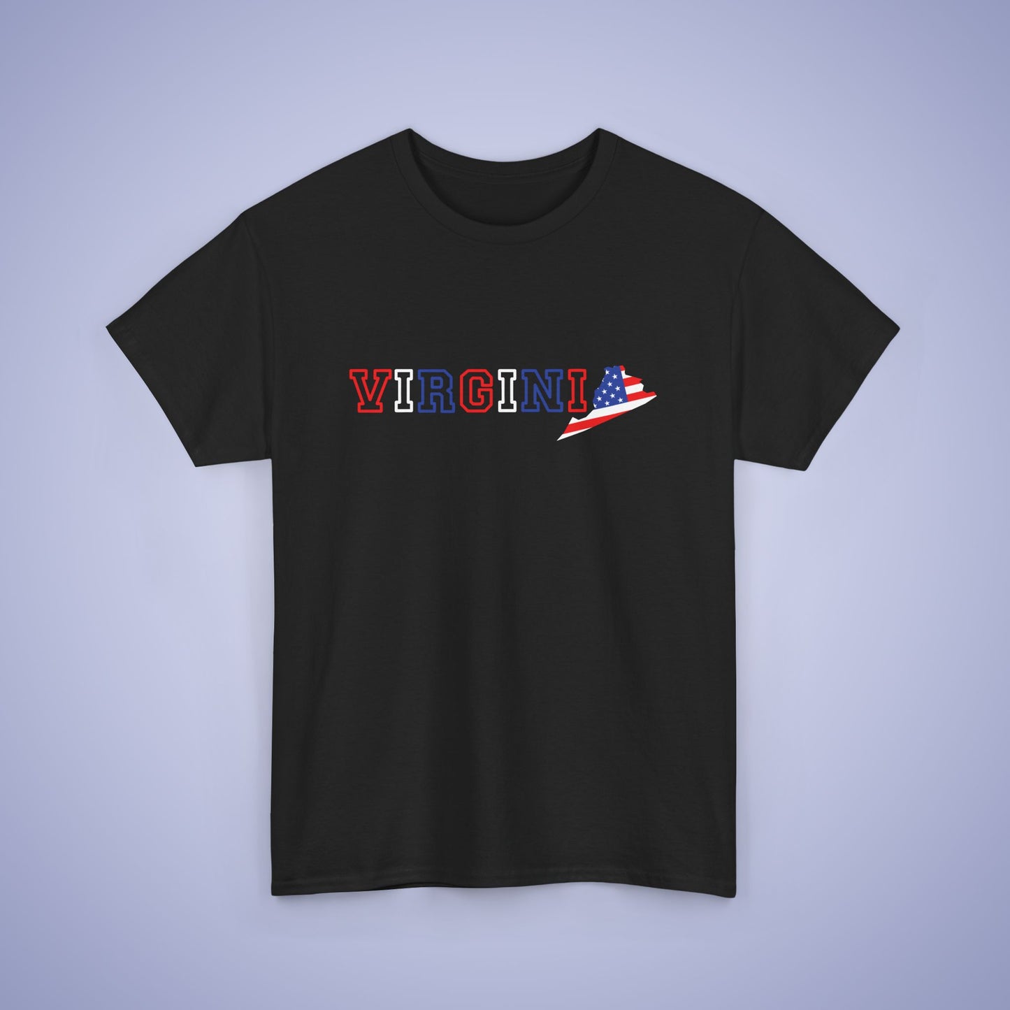 Virginia Map Text Art Proud American Unisex T Shirt