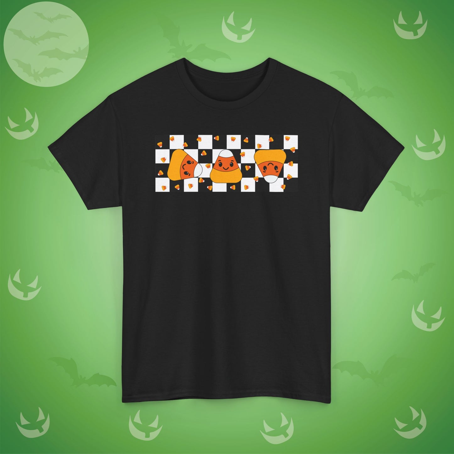 Candy Corn Checkboard Halloween Candy Unisex T Shirt