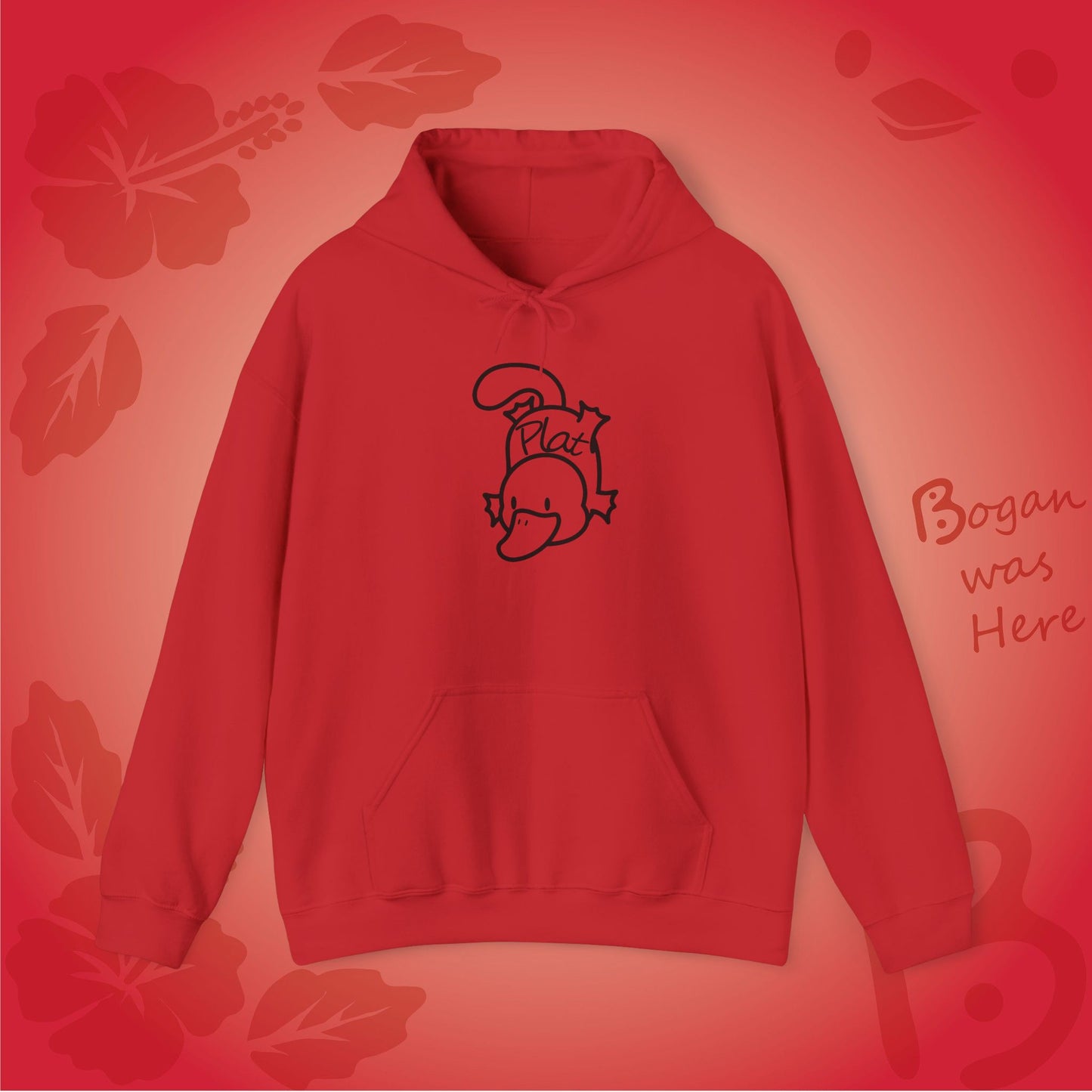 Plat the Platypus Bogan's Design Hoodie Sweatshirt