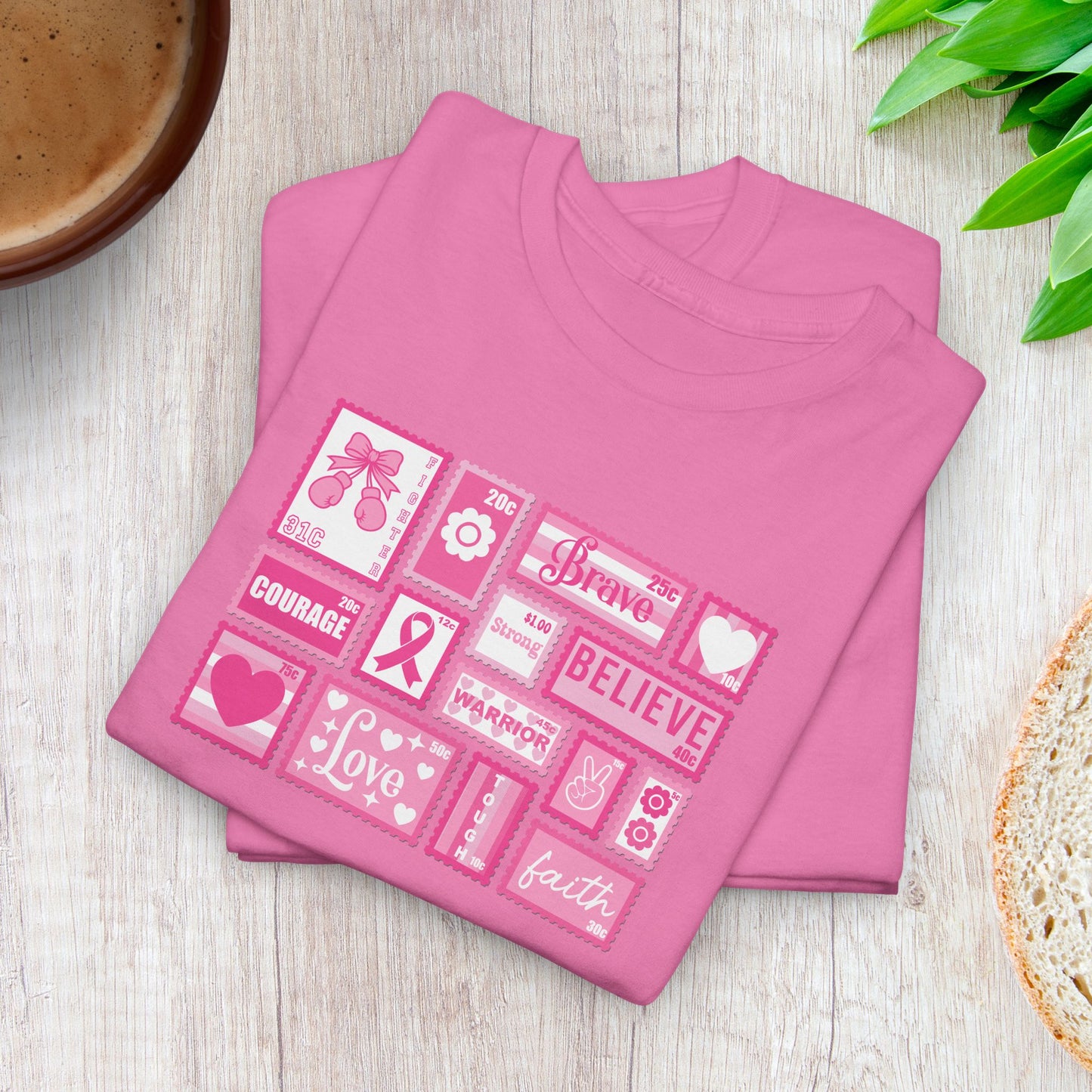 Postage Stamp Breast Cancer Awareness and Support Unisex T Shirt