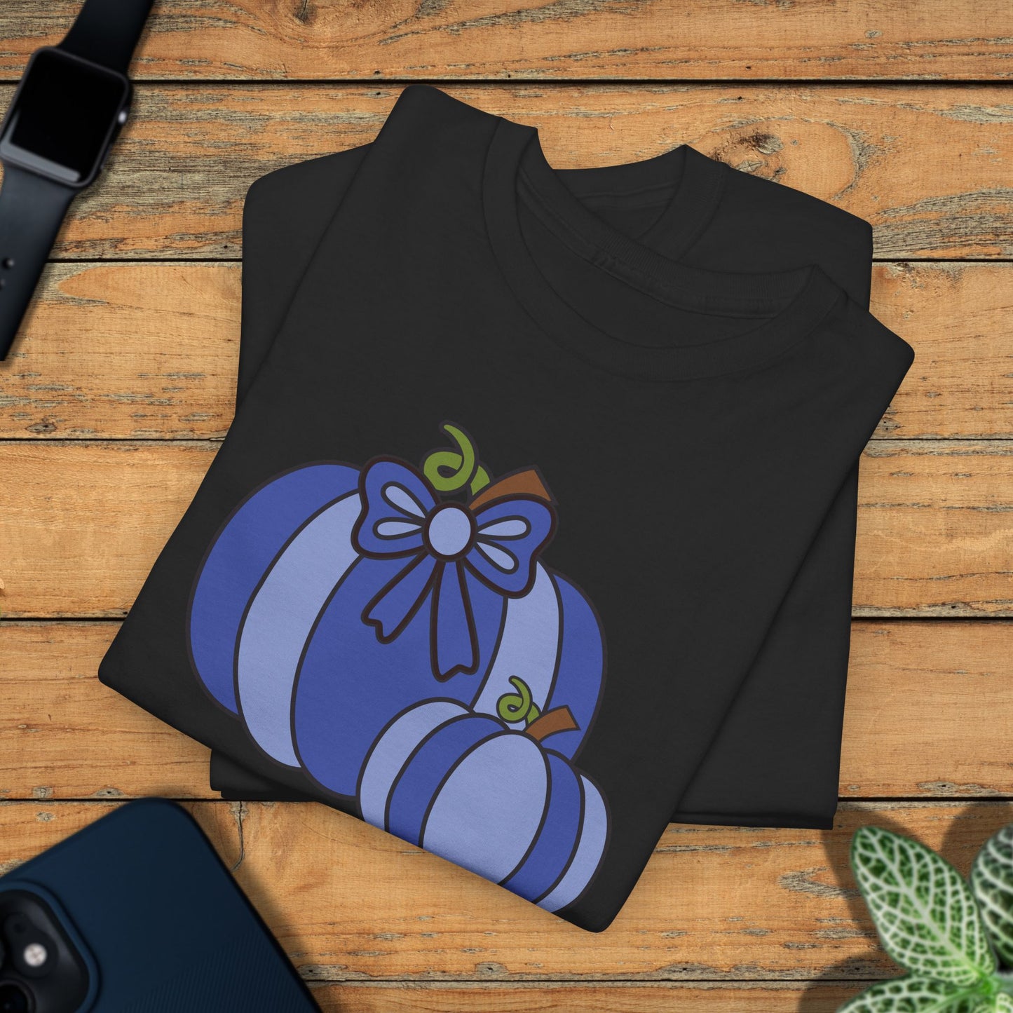 Thanksgiving Fall Inspired Halloween Blue Pumpkin Unisex T Shirt