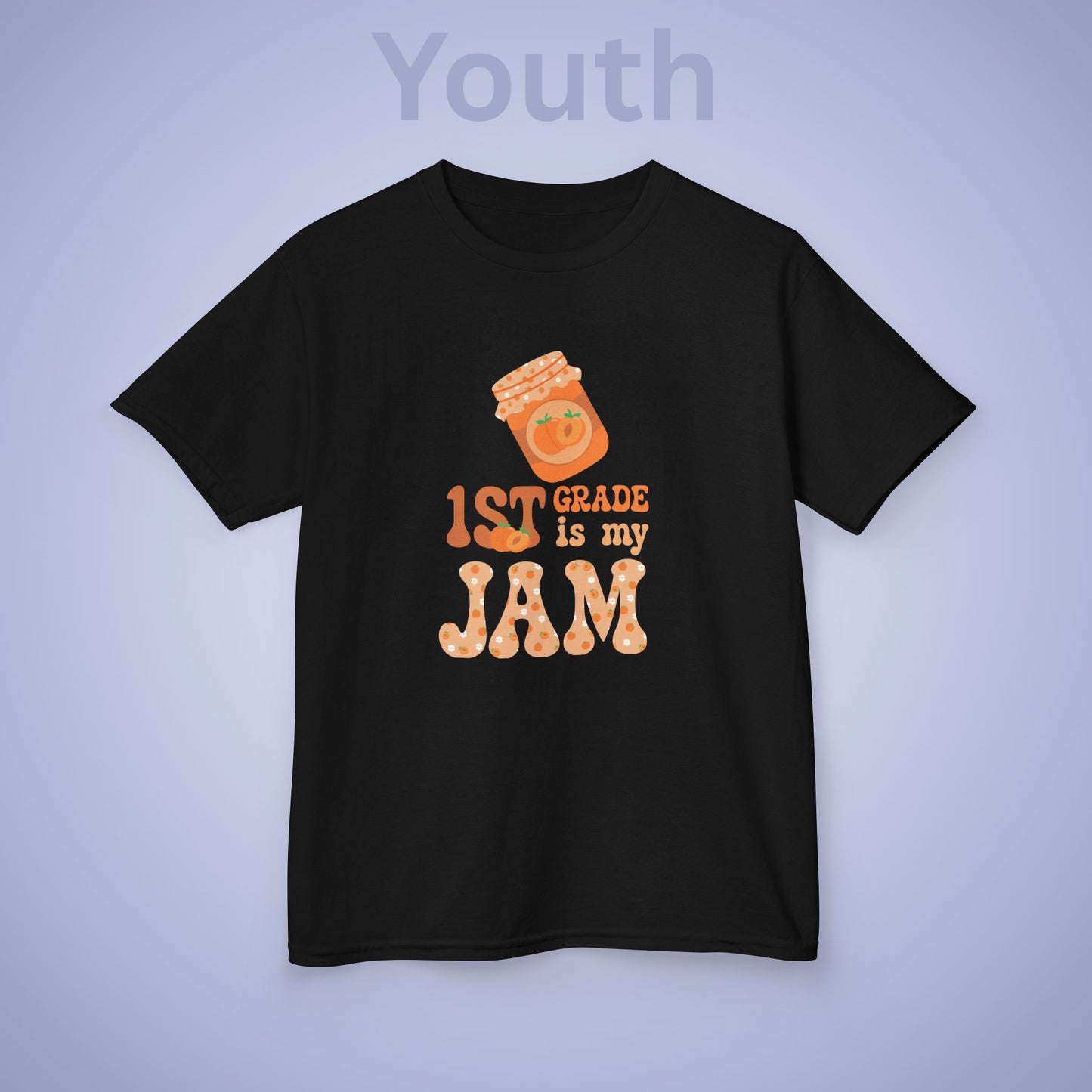 First Grade is my Jam Apricot Kids Cotton T Shirt Back To School Youth