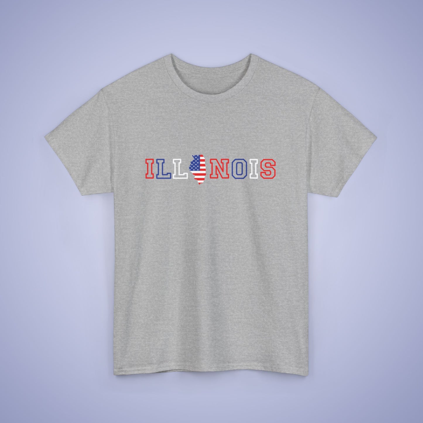 Illonois Map Text Art Proud American Unisex T Shirt