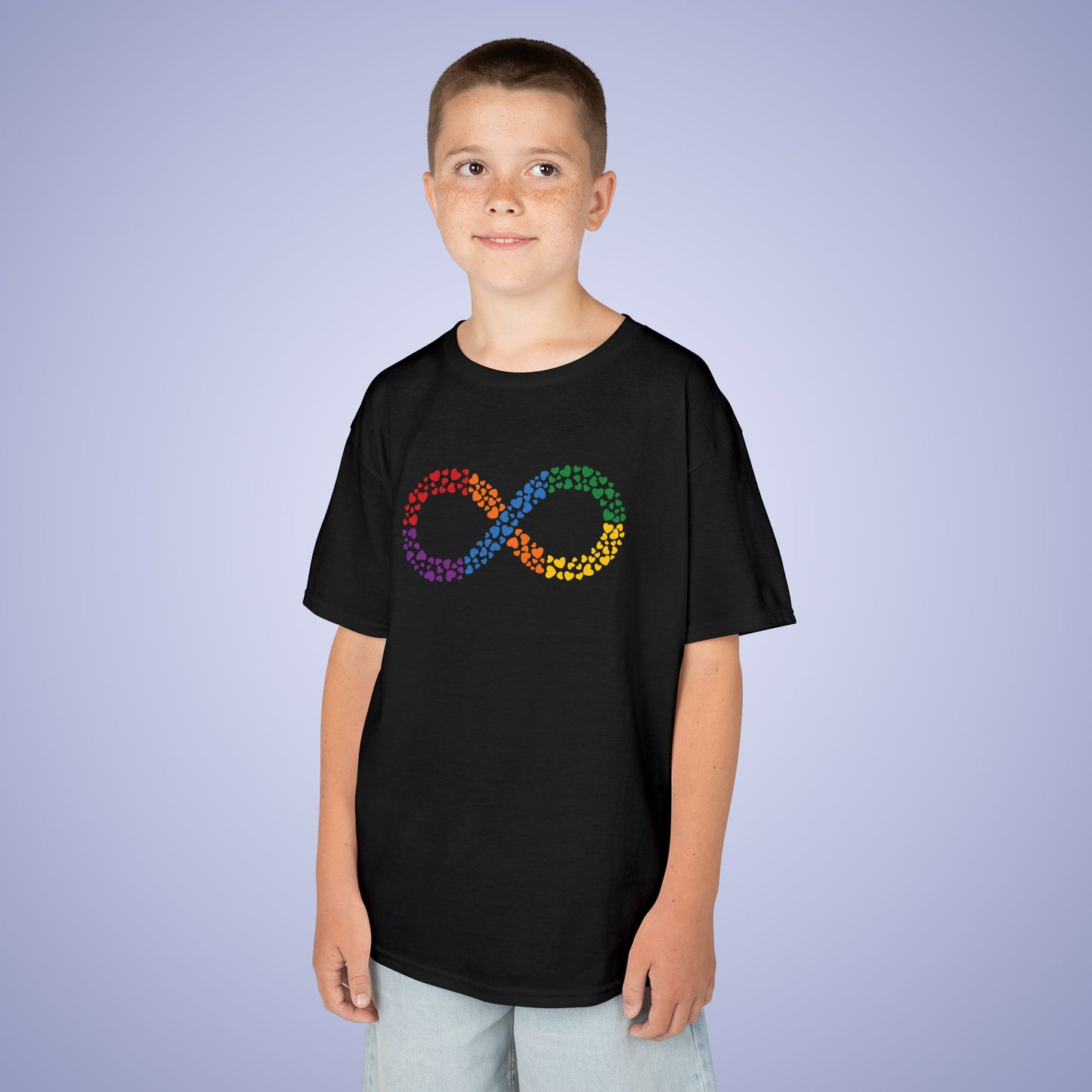 Infinity Hearts Graphic Neurodiversity Autism Awareness Cotton Youth T Shirt