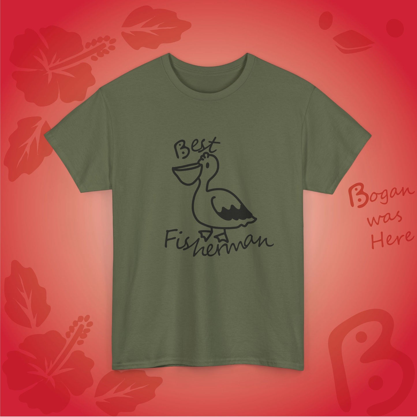 Best Fisherman Cute Pelican Bogan's Design T Shirt