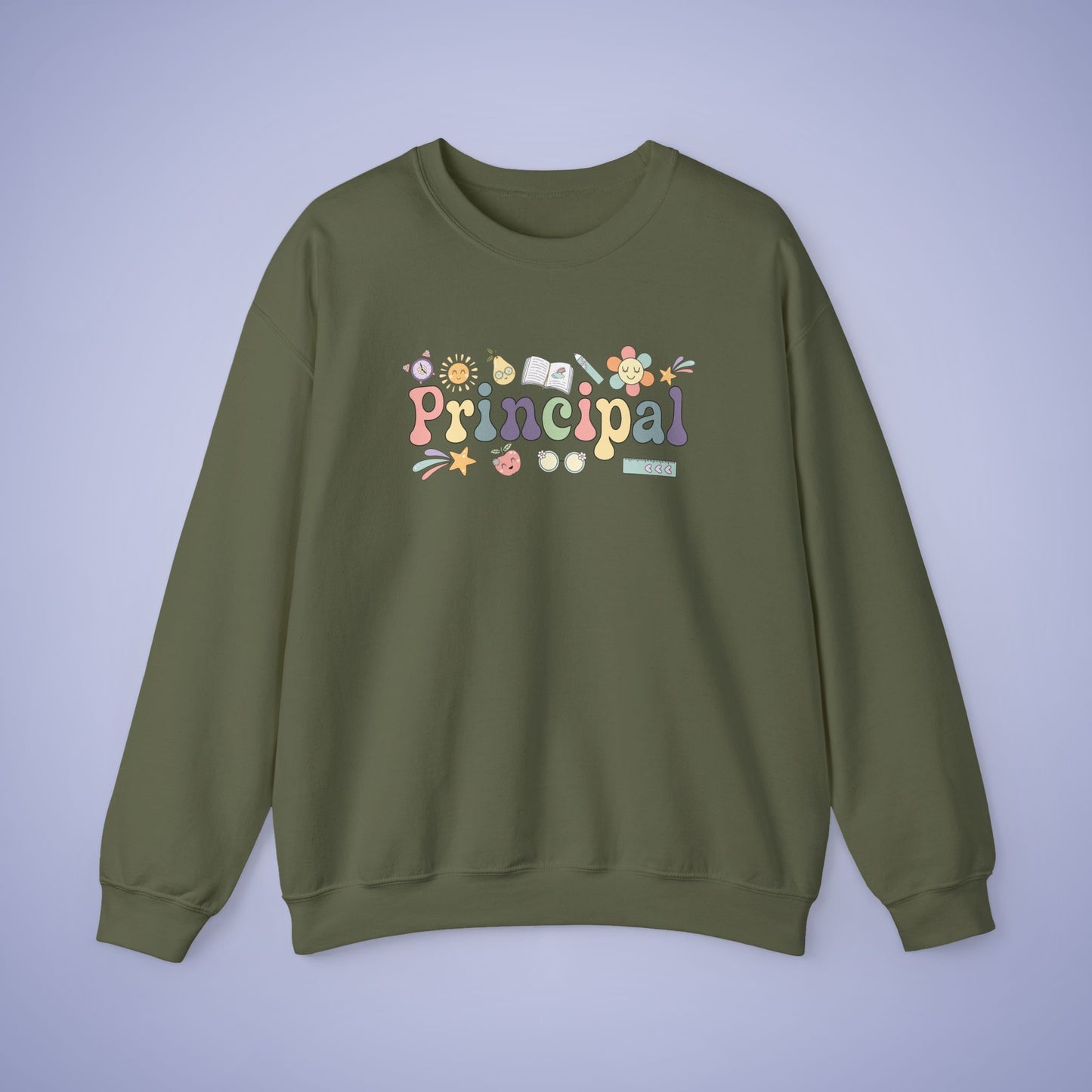 Principal Teacher Crewneck Sweatshirt Retro Unisex Back to School