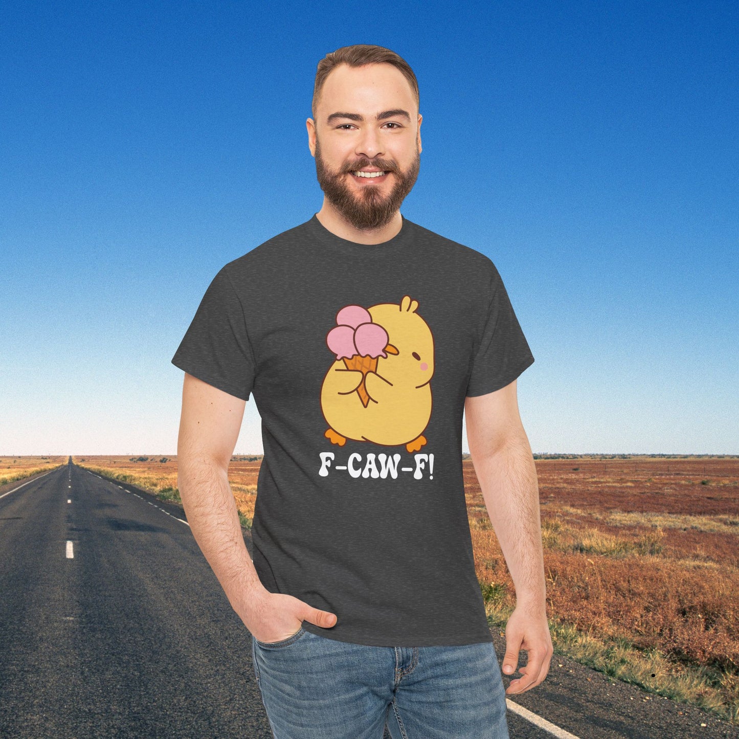 Ice Cream Lover F CAW F White Cute Funny Chick Unisex Chicken T Shirt