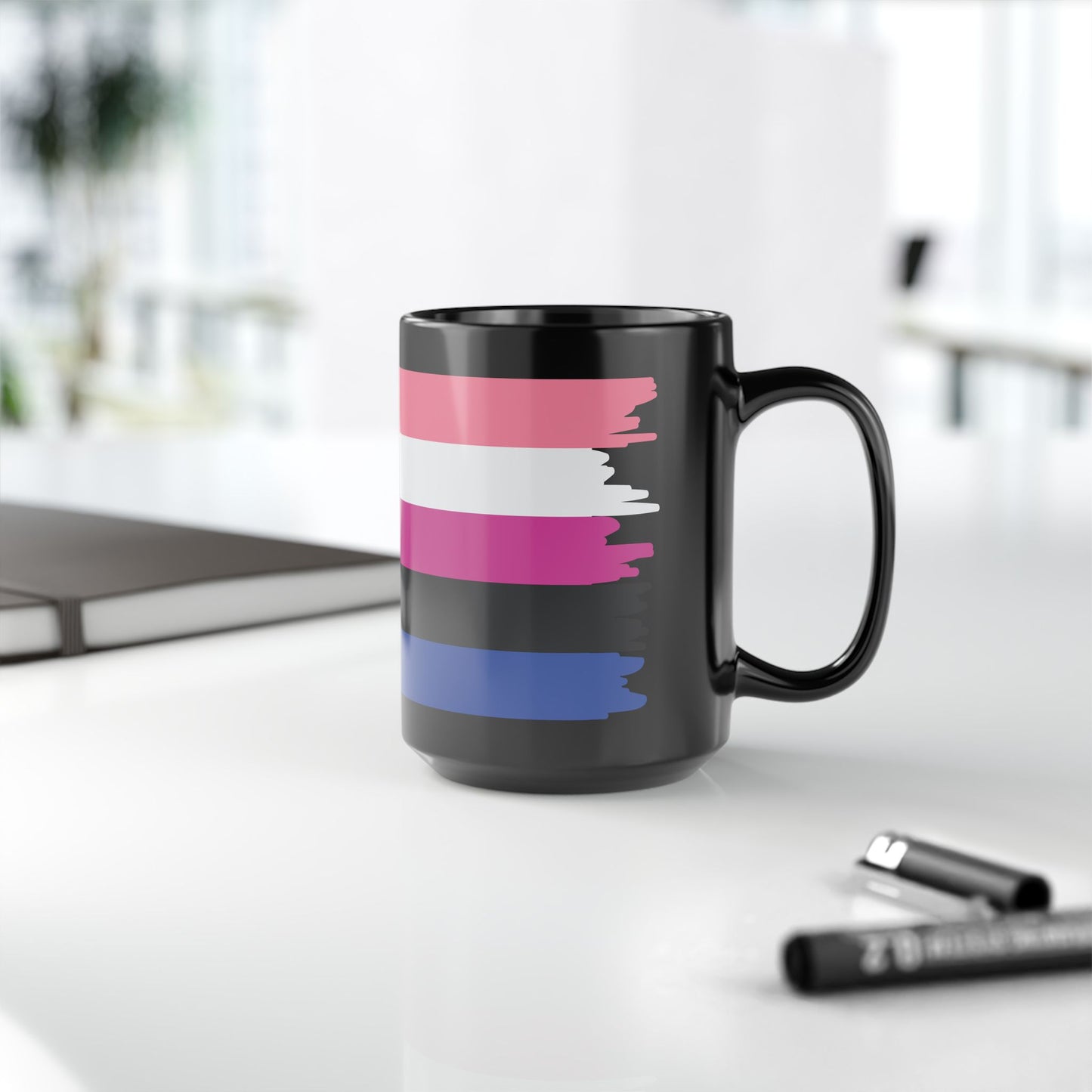 Gender Fluid Pride Month LGBTQ Trans Black 11oz or 15oz Coffee Mug