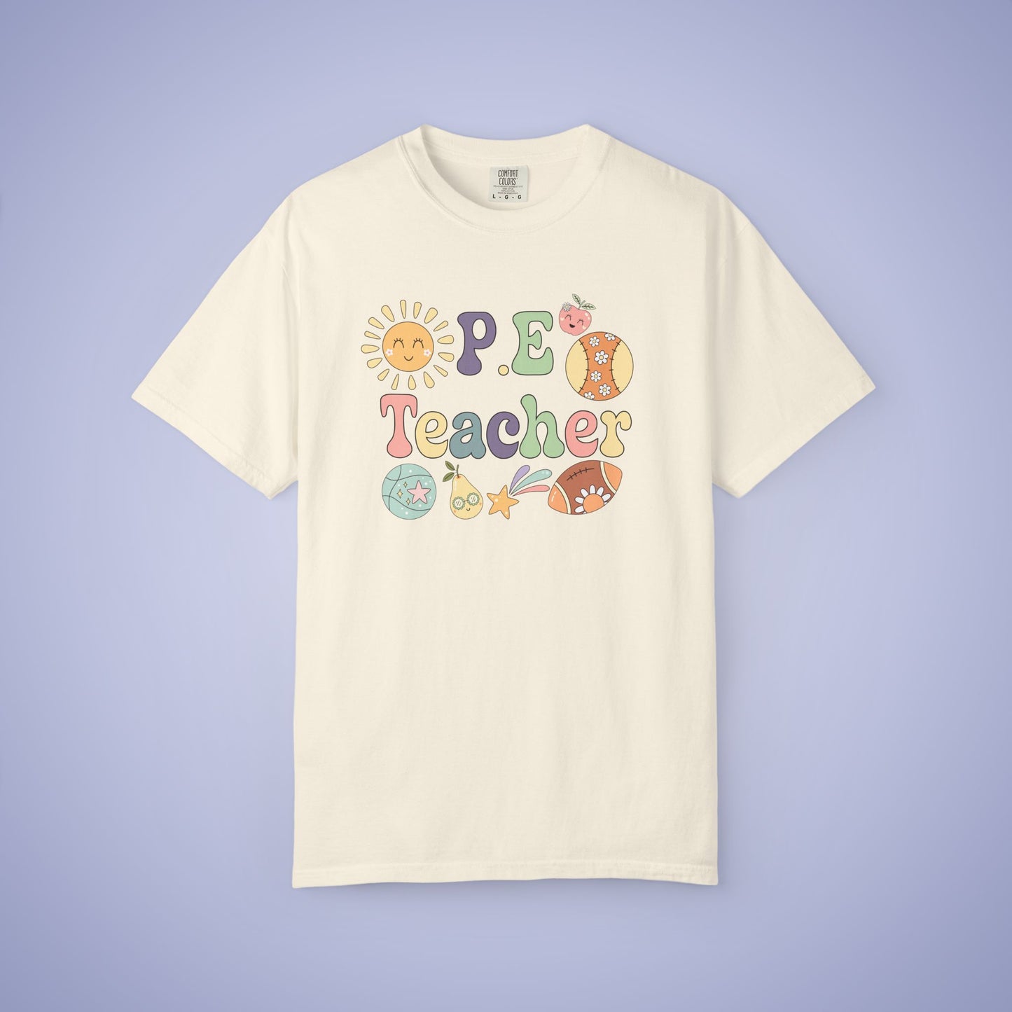 P.E Sports Teacher T Shirt Retro Comfort Colors Unisex Back to School