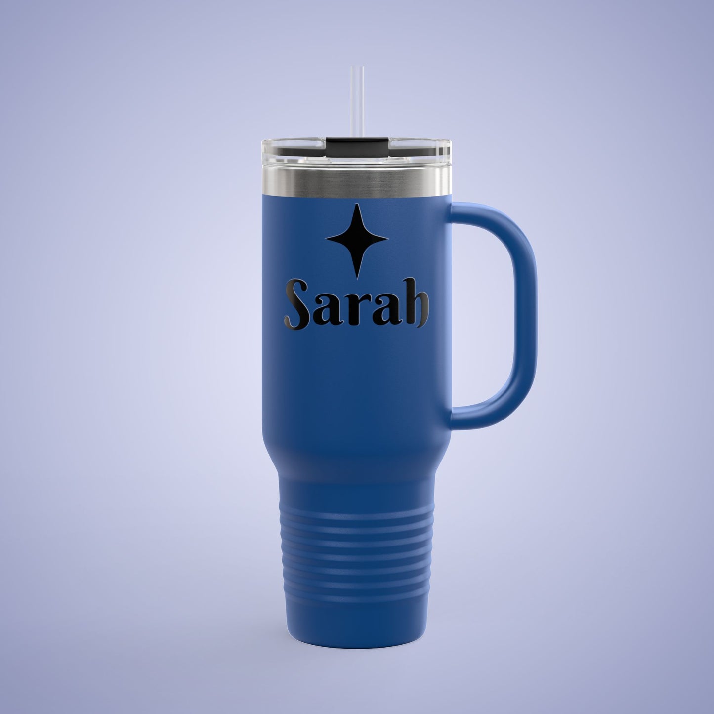 Personalized Insulated Travel Mug - 40oz, Custom Name Mug for Coffee Lovers Blue