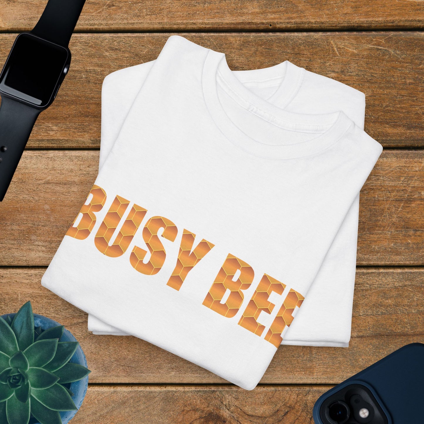 Busy Bee Sweet As Honey Honeycomb Word Art Design T Shirt