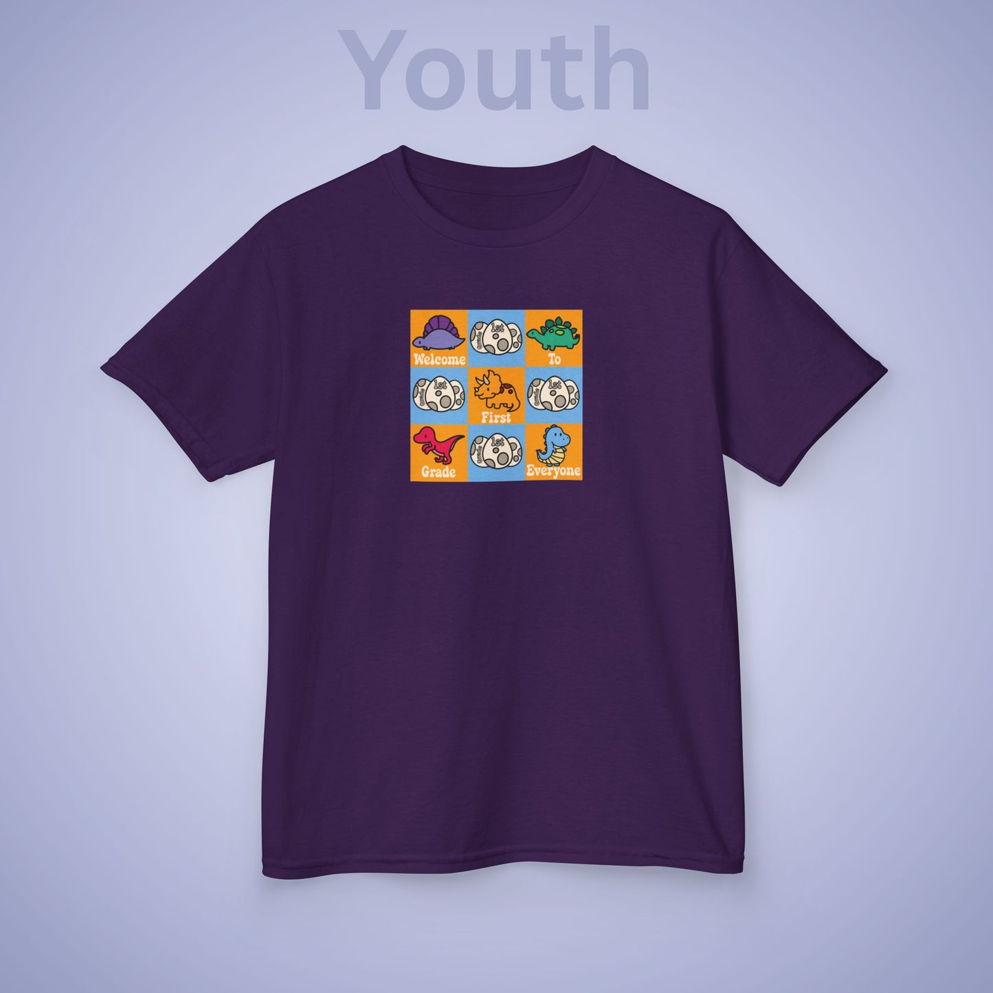 First Grade Fun Dinosaurs Kids Cotton T Shirt Back To School Youth