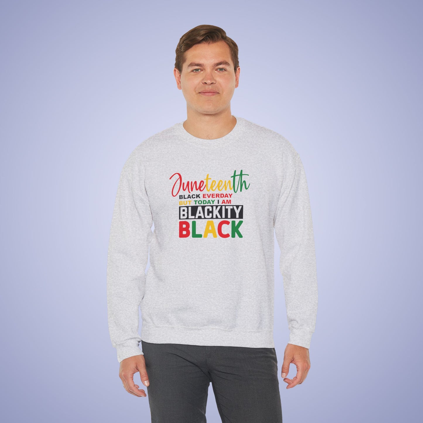 Blackity Black Today Juneteenth 1865 Unisex Crewneck Oversized Sweatshirt