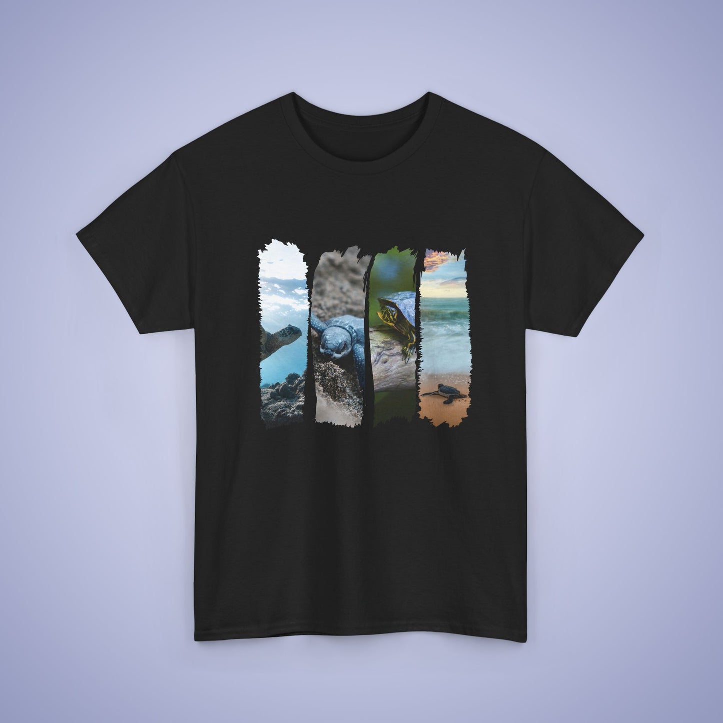 Turtle Lover Paint Brush Stroke Mosaic Photographic Unisex Oversized T Shirt