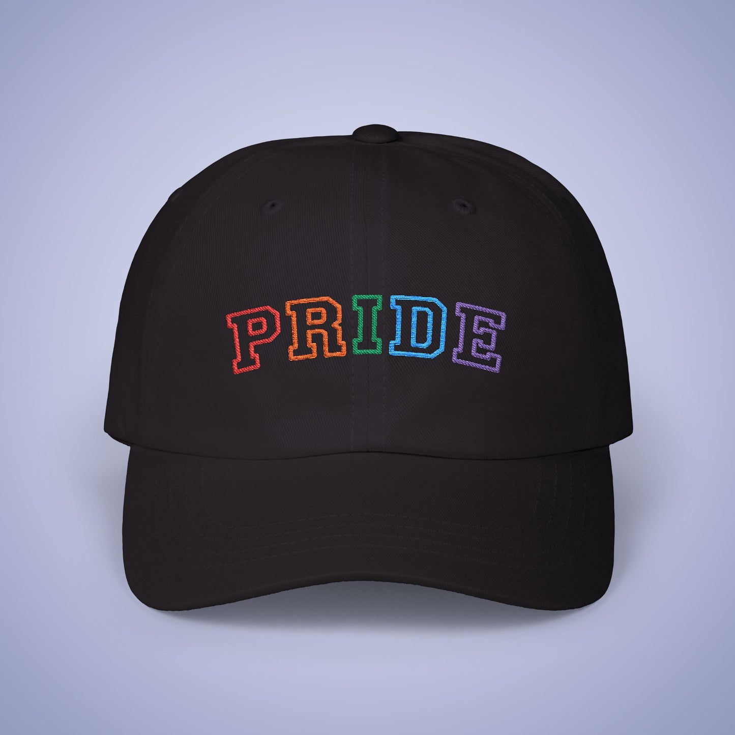Pride Month Embroidered Classic Dad Cap Unisex Coloured Embroidery
