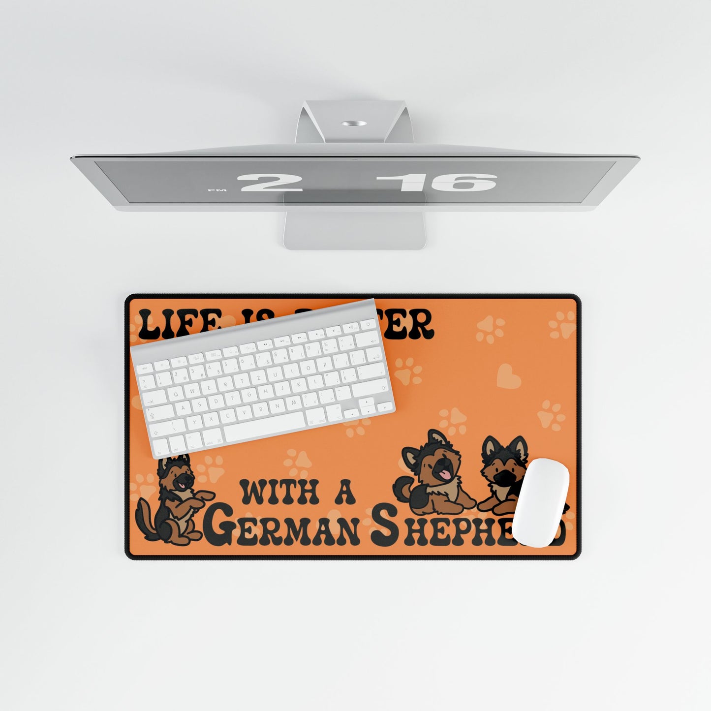 Life is Better with a German Shepherd Lover Gift Computer Desk Mat