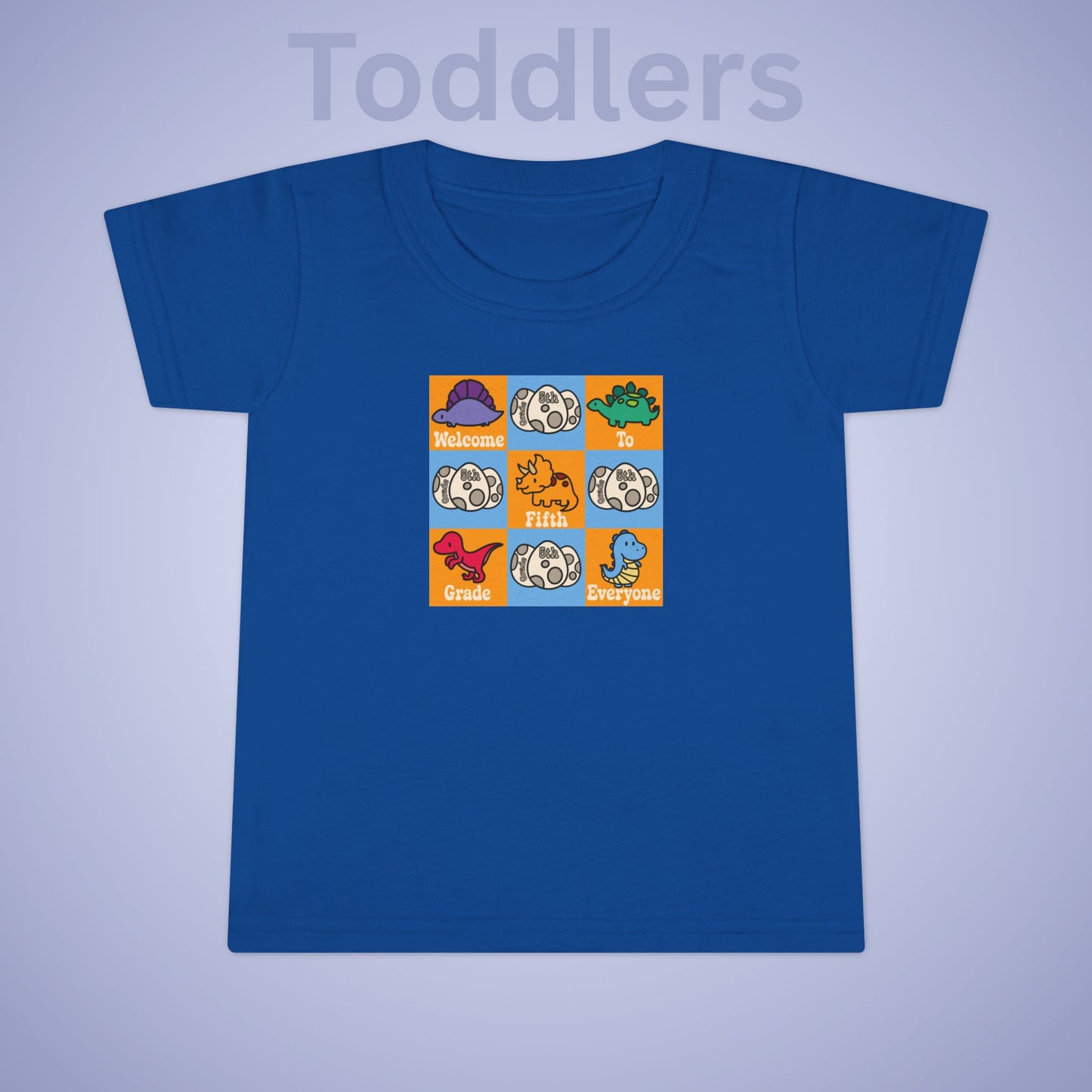 Fifth Grade Fun Dinosaurs Kids Cotton T Shirt Back To School Toddler