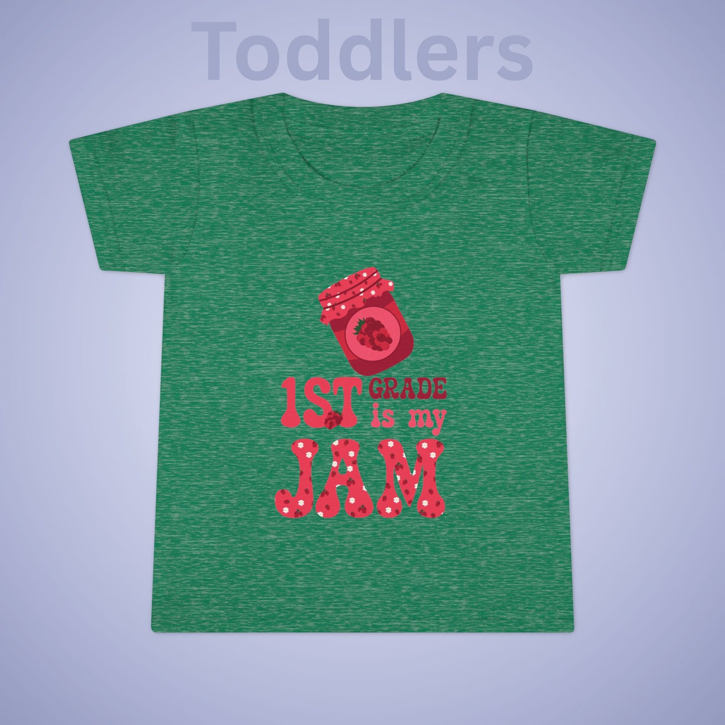 First Grade is my Jam Raspberry Kids Cotton T Shirt Back To School Toddler