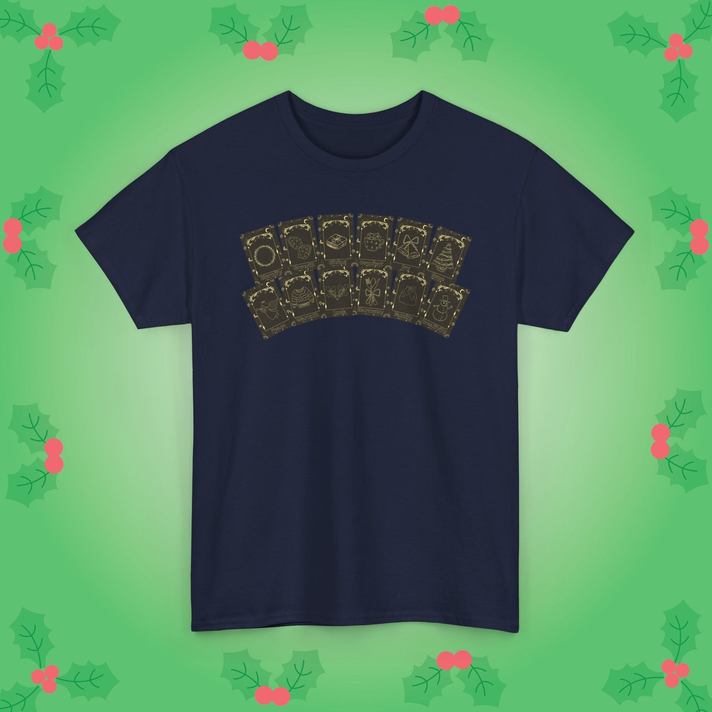 Christmas Deck of Tarot Cards Unisex T Shirt