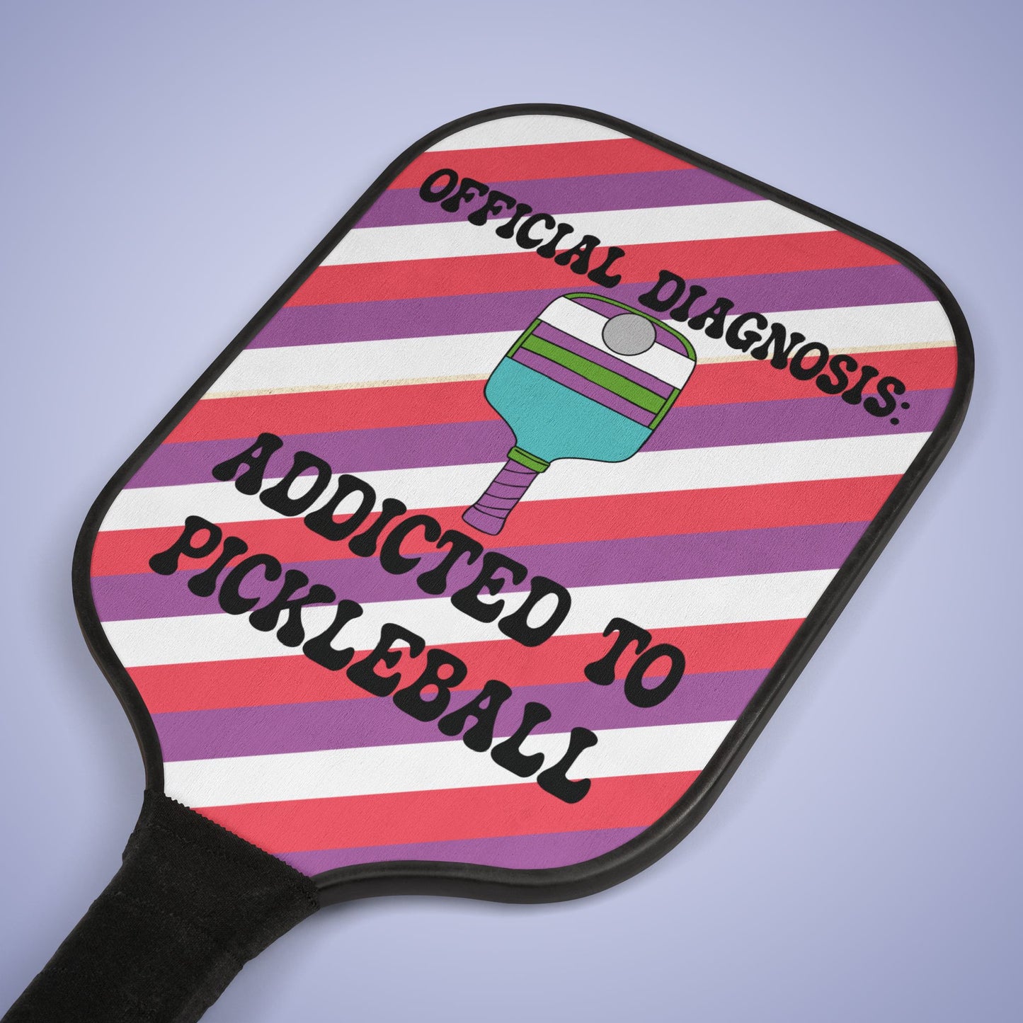 Official Diagnosis Addicted to Pickleball Paddle Set Doctor Specialist Gift