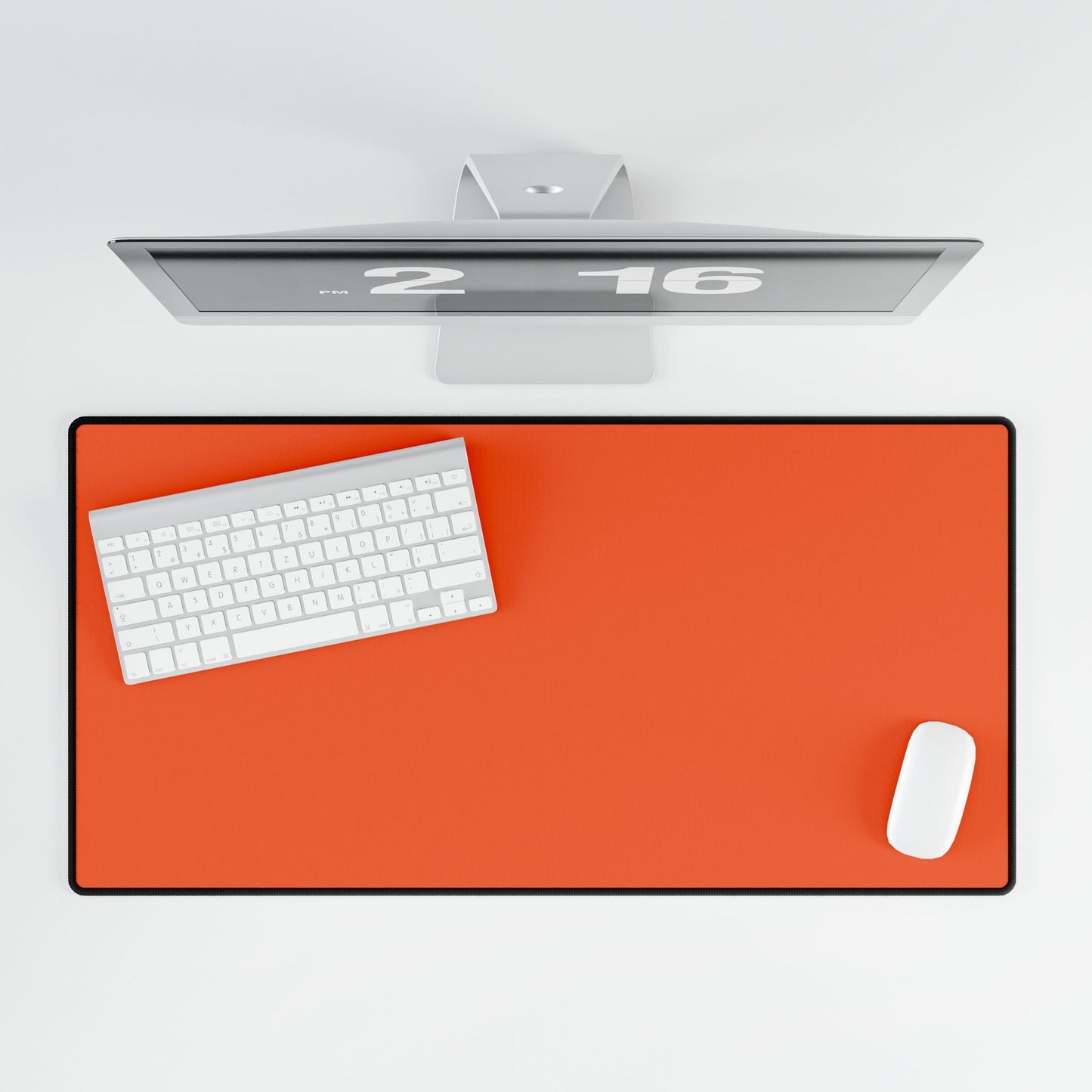 Orange Desk Mat Minimalist Office Teacher Decor Gift Medium & Large