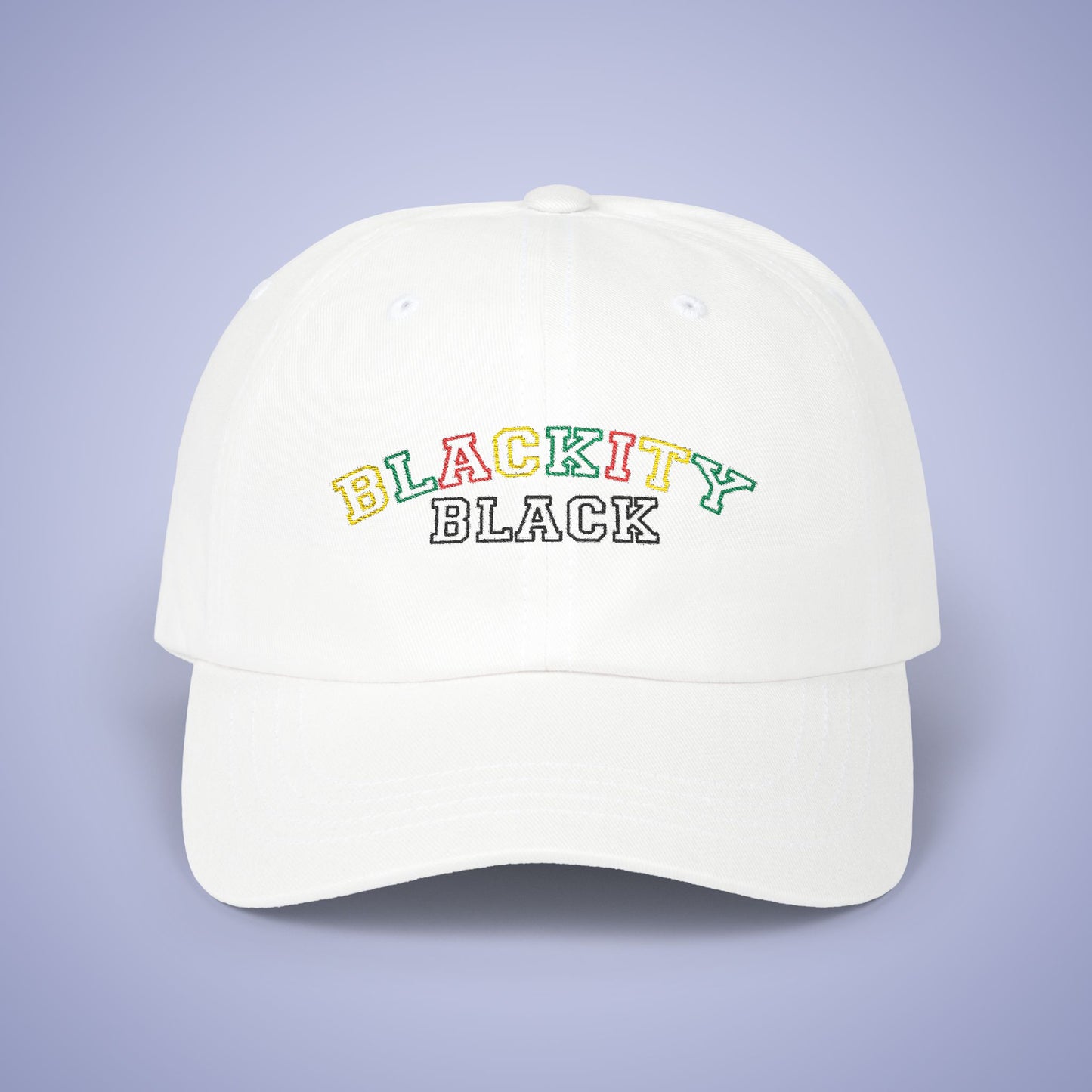 Blackity Black Juneteenth Embroidered Classic Dad Cap Unisex Coloured Embroidery Light