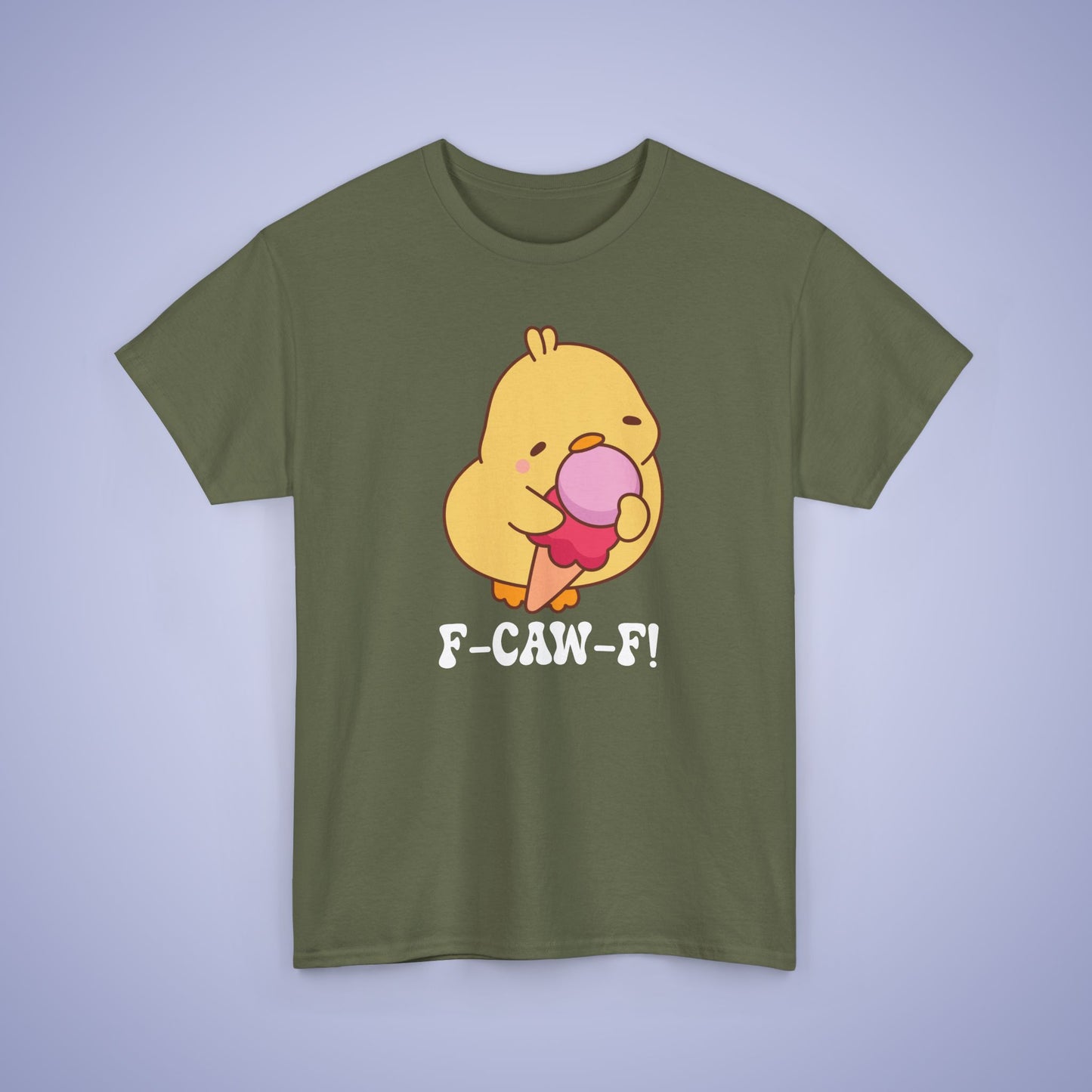 Pink Ice Cream Lover F CAW F White Cute Funny Chick Unisex Chicken T Shirt