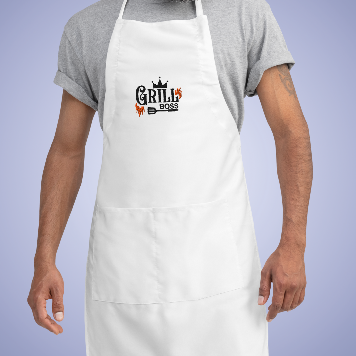 Grill Boss Funny Meat Smoker Gift Embroidered Apron
