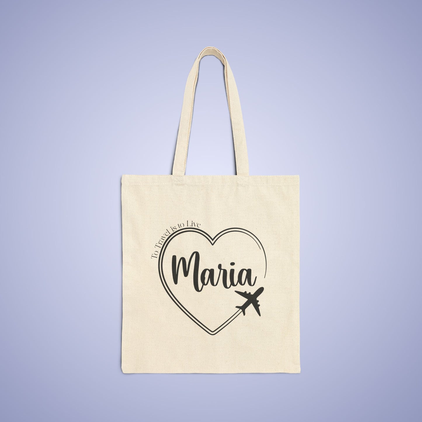 Travel Healthy Motivational Personalized Graduation Gift Natural Cotton Canvas Tote Bag
