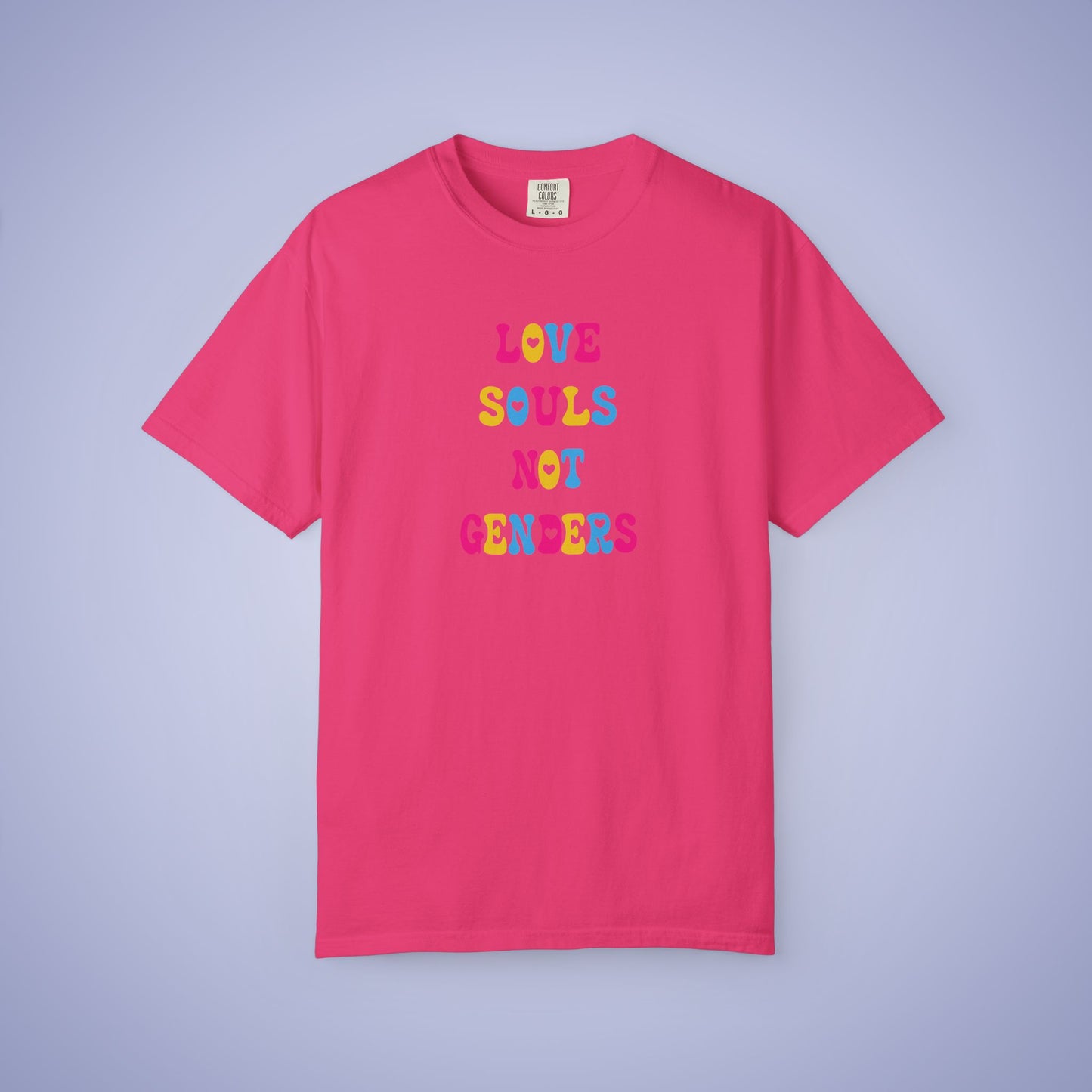 Love Souls Not Gender Pansexual LGBT Pride Month Comfort Colors T Shirt Unisex
