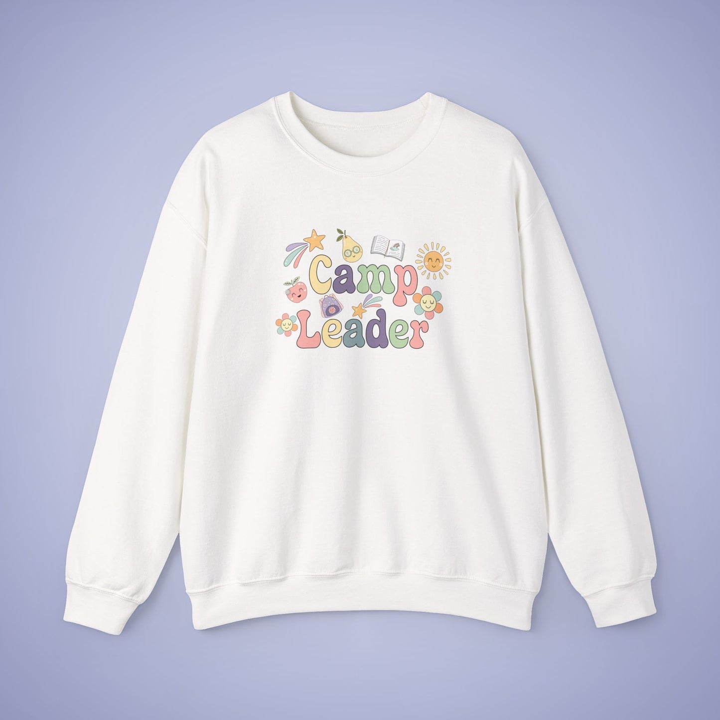 Camp Leader Teacher Crewneck Sweatshirt Retro Unisex Back to School