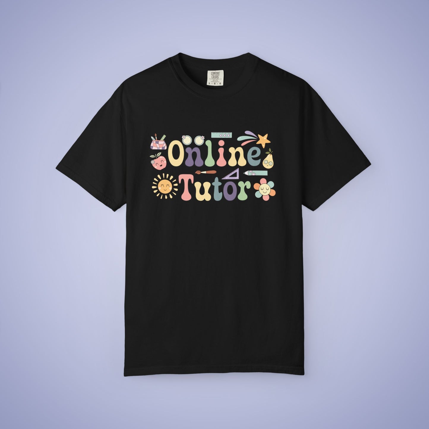 Online Tutor Teacher T Shirt Retro Comfort Colors Unisex Back to School