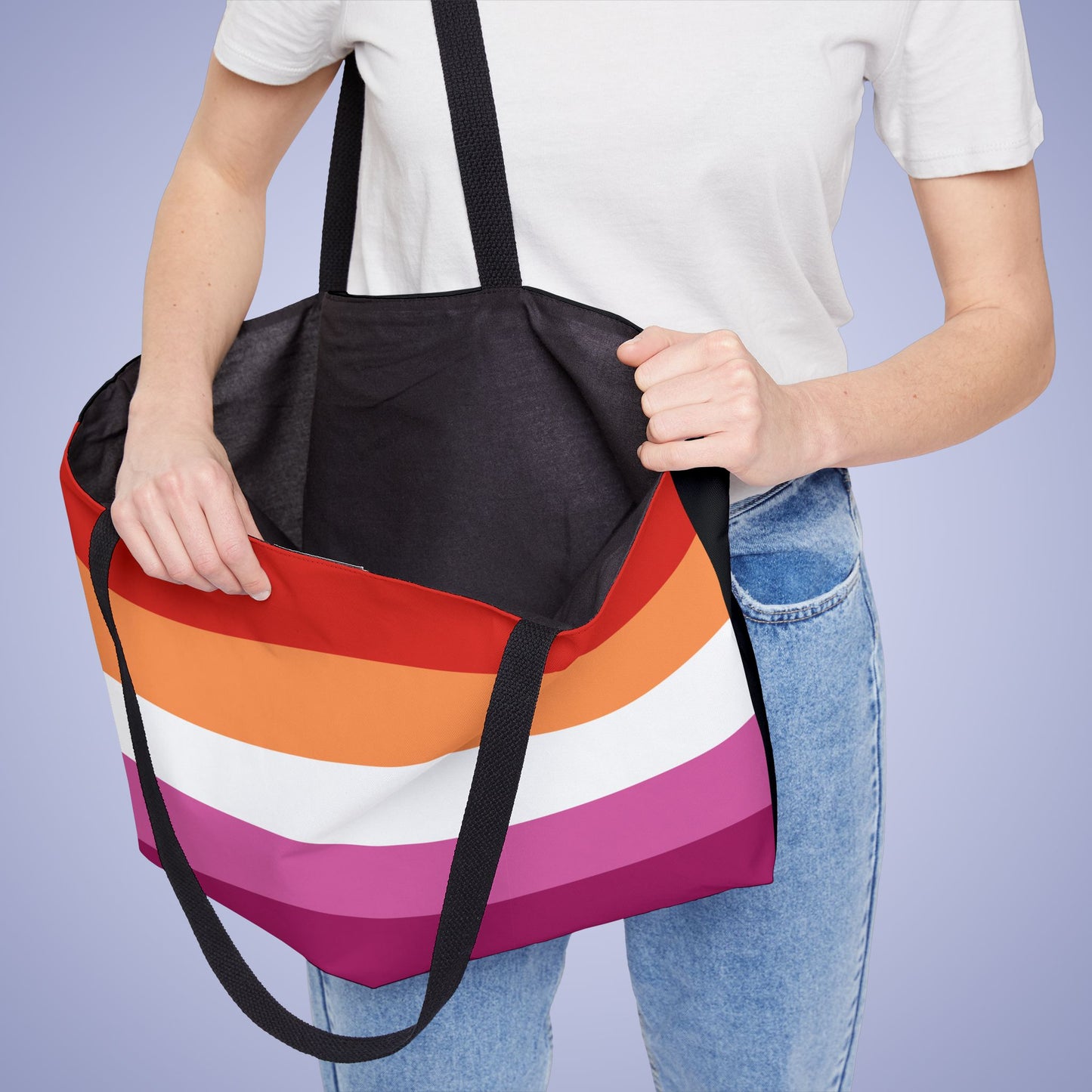 Lesbian Pride Month Weekender Large Beach Bag Tote