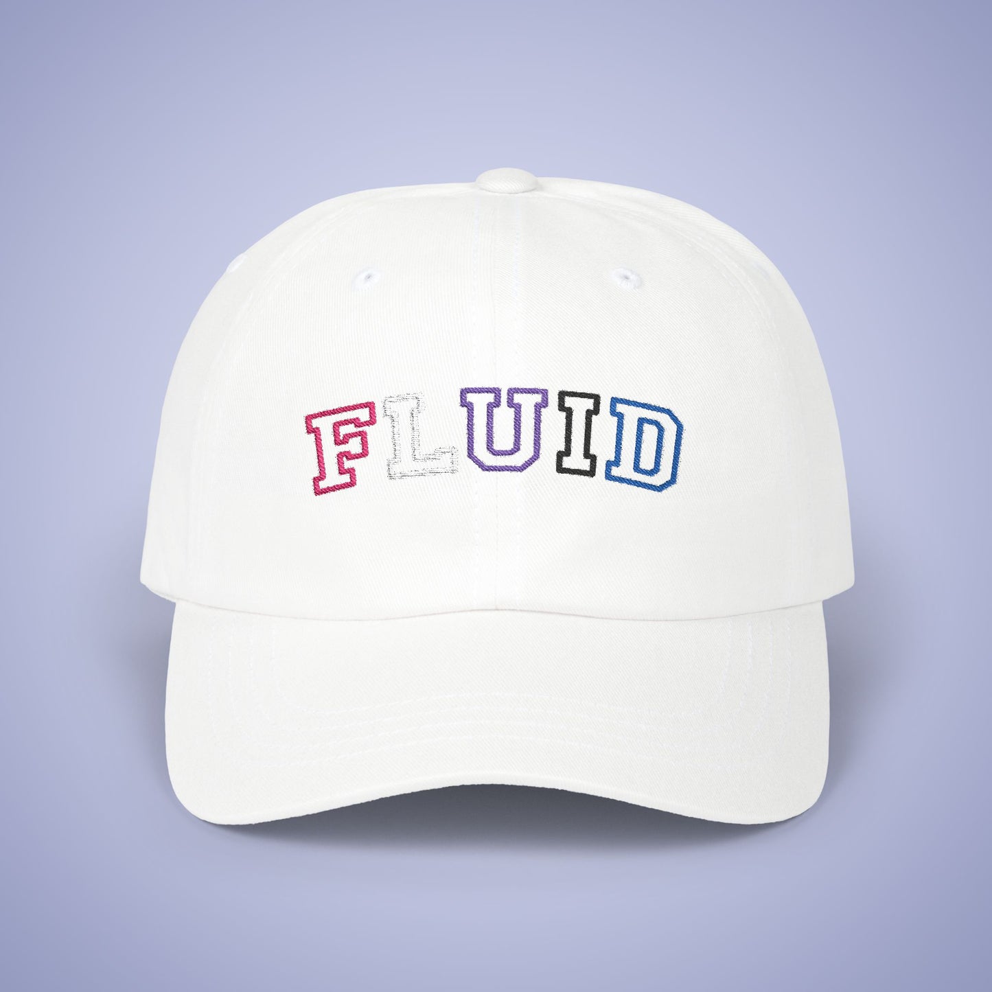 Gender Fluid Pride Month Embroidered Classic Dad Cap Unisex Coloured Embroidery