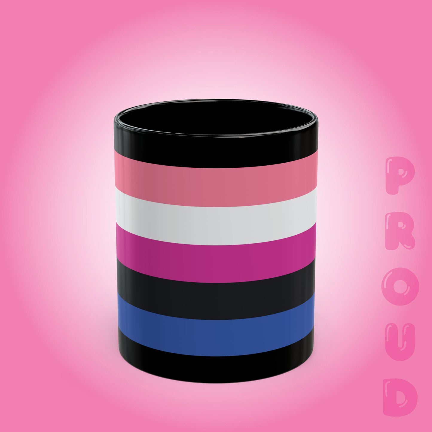 Gender Fluid Pride Month LGBTQ Trans Black 11oz or 15oz Coffee Mug