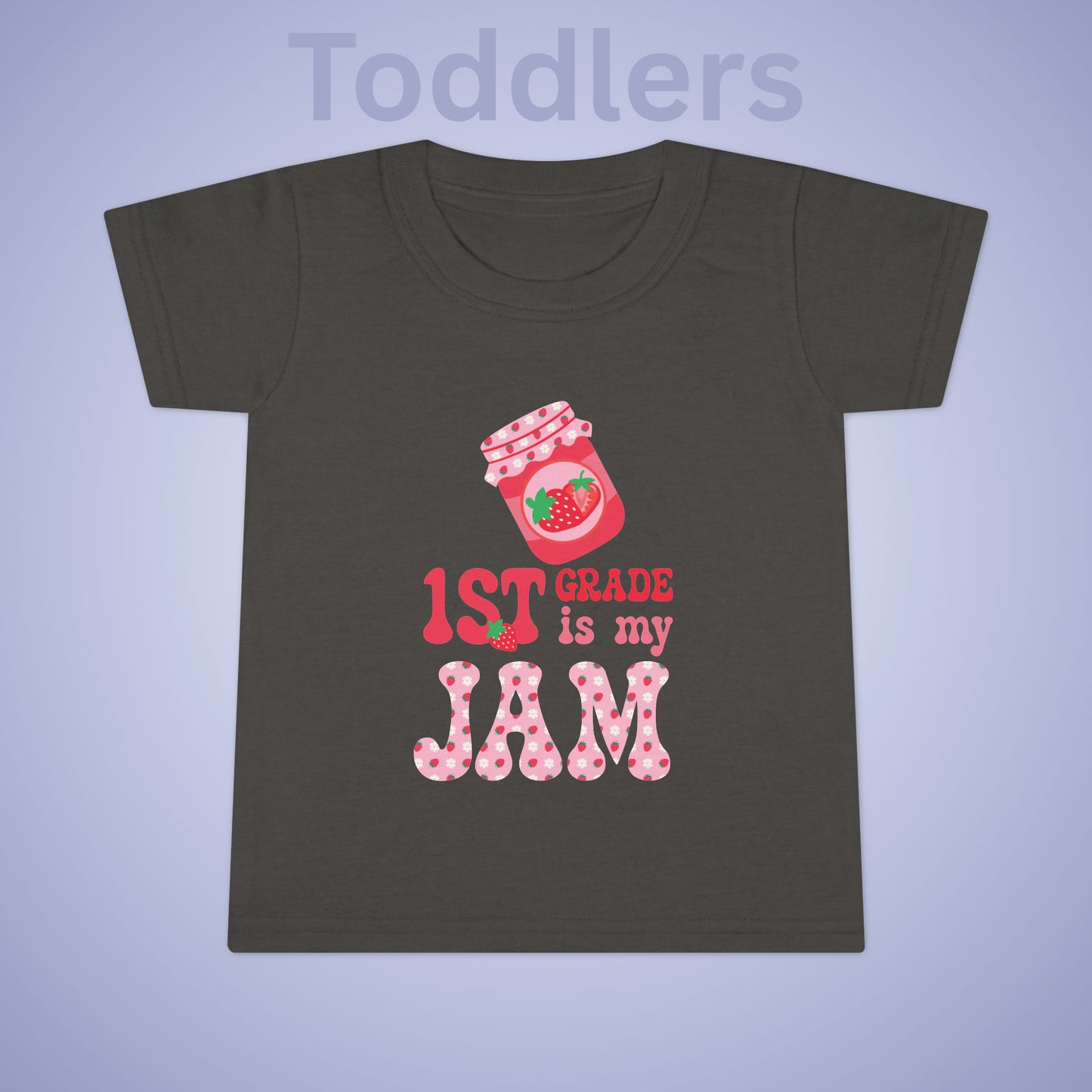 First Grade is my Jam Strawberry Kids Cotton T Shirt Back To School Toddler