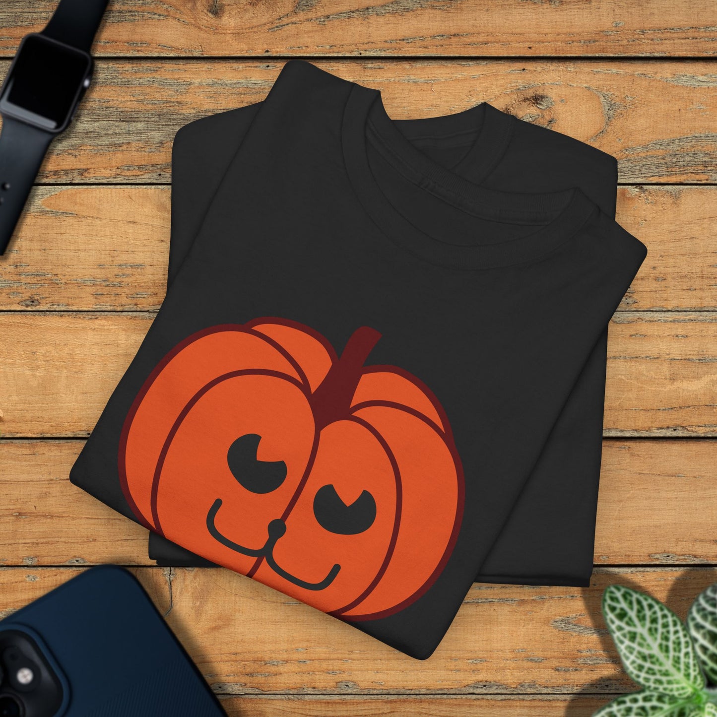 Jackolantern Cat Face Halloween Pumpkin Unisex T Shirt