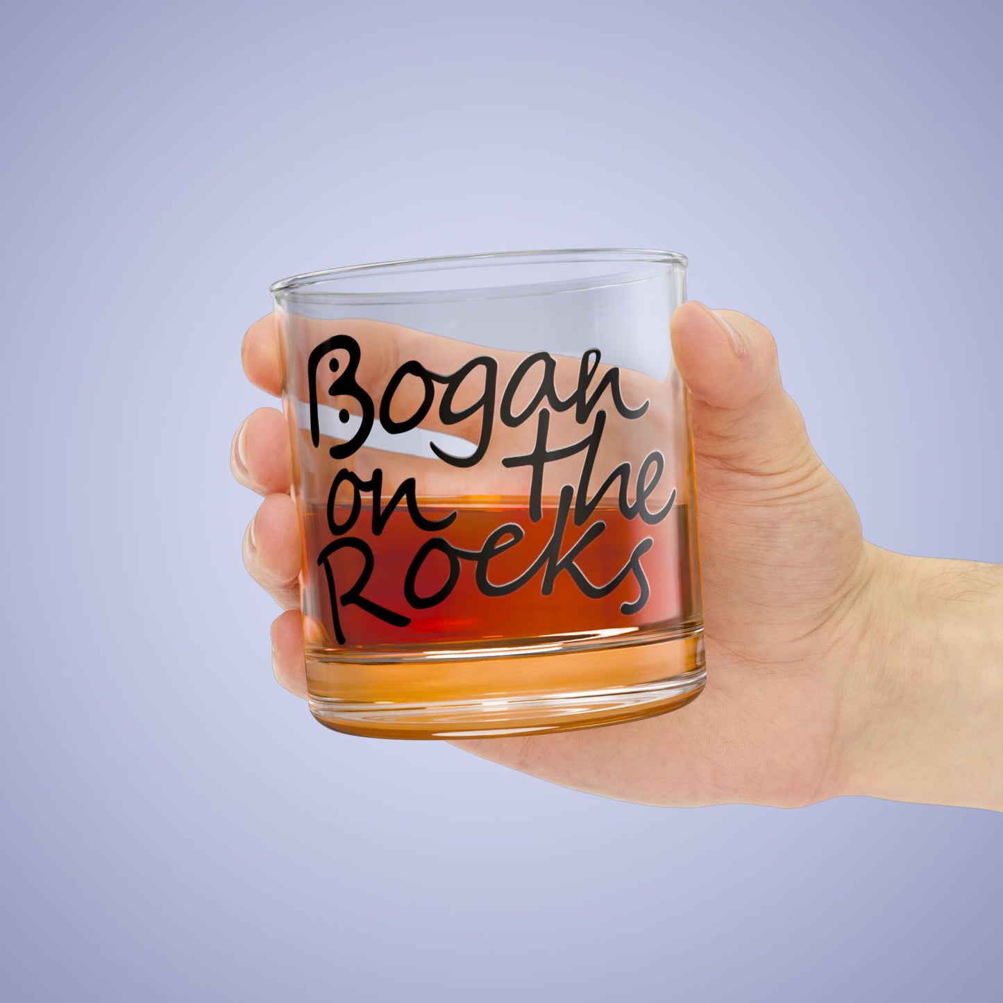 Bogan on the Rocks Bogans Design Funny Rocks Glass Black