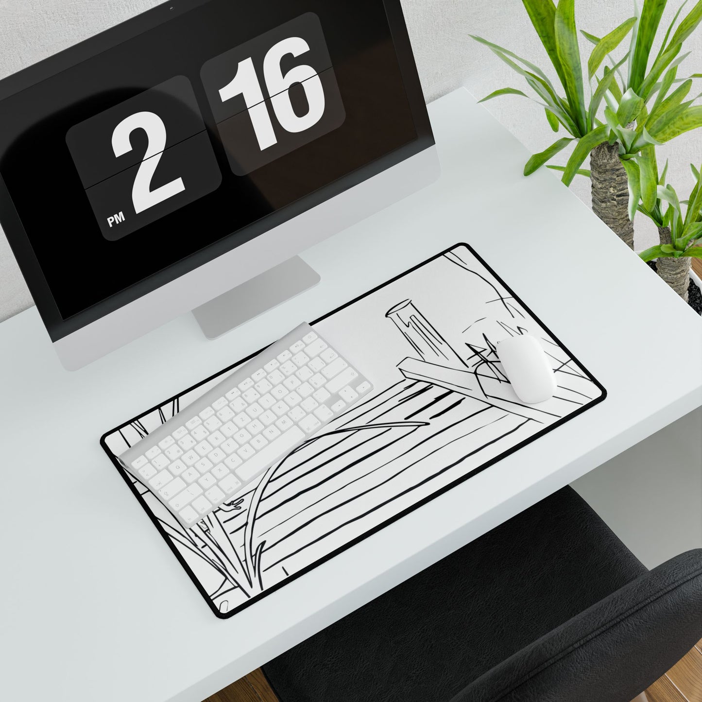 Frog at the Park Desk Mat Frog Lover Gift