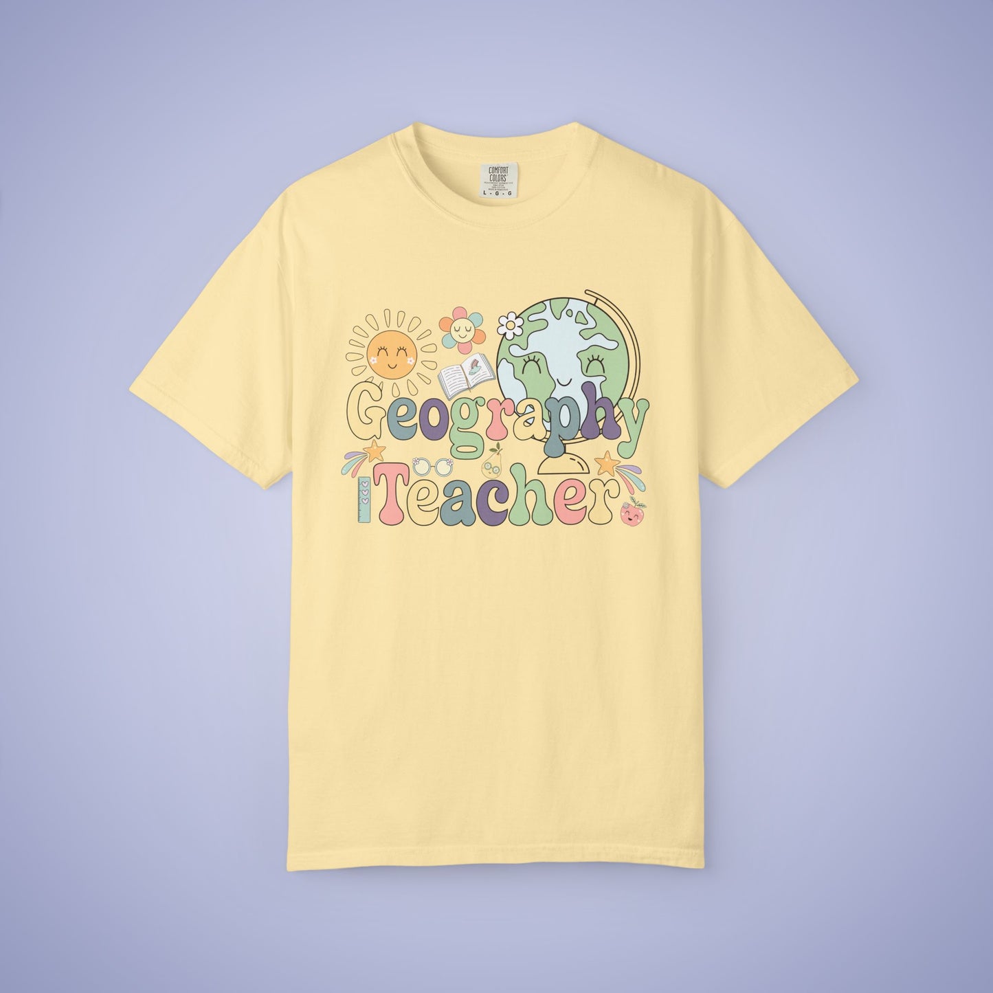 Geography Teacher T Shirt Retro Comfort Colors Unisex Back to School