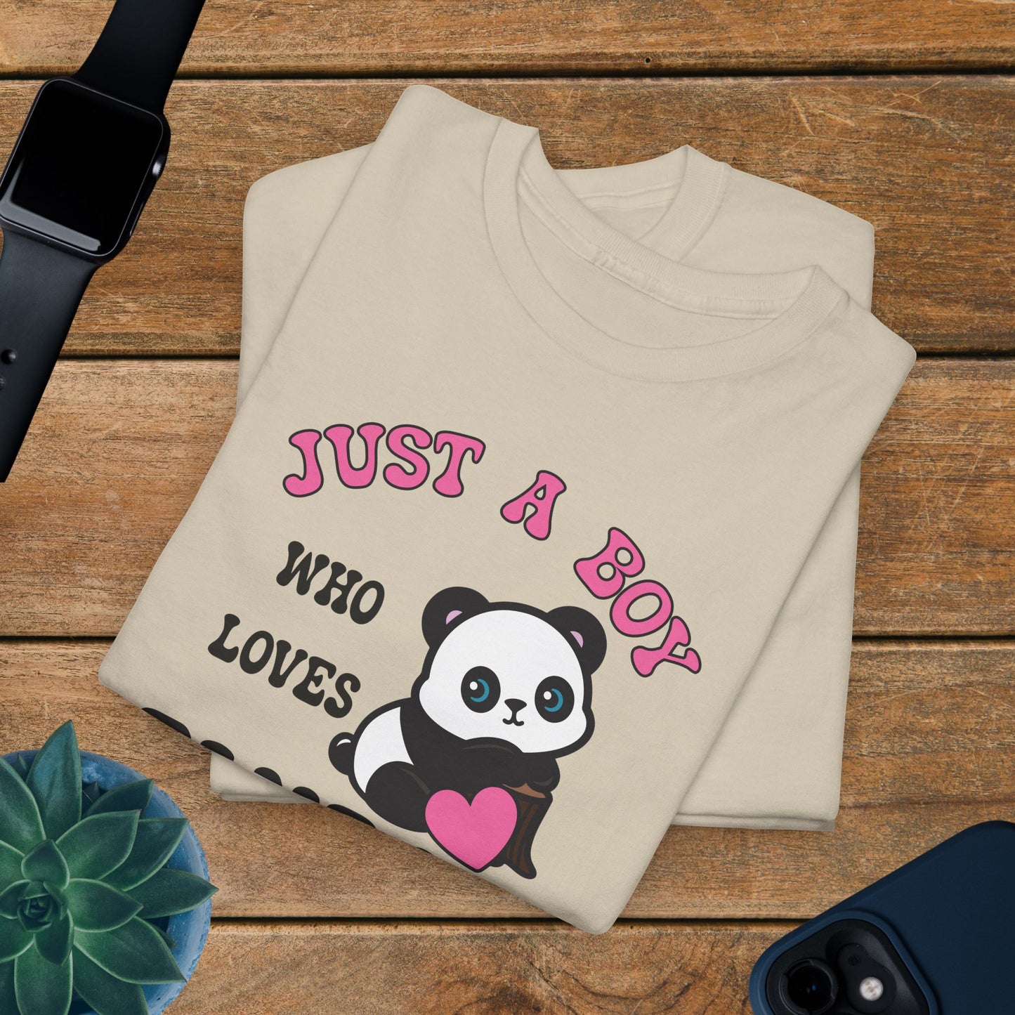 Just a Boy Who Loves Pandas National Panda Day Unisex T Shirt