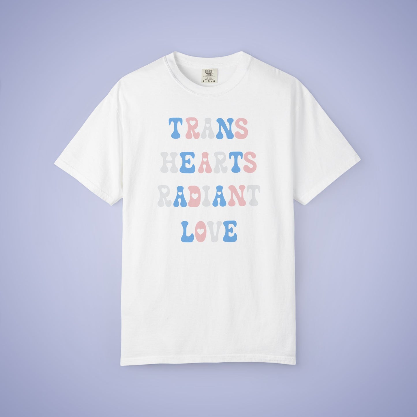 Trans Hearts Radiant Love Transexual LGBT Pride Month Comfort Colors T Shirt Unisex